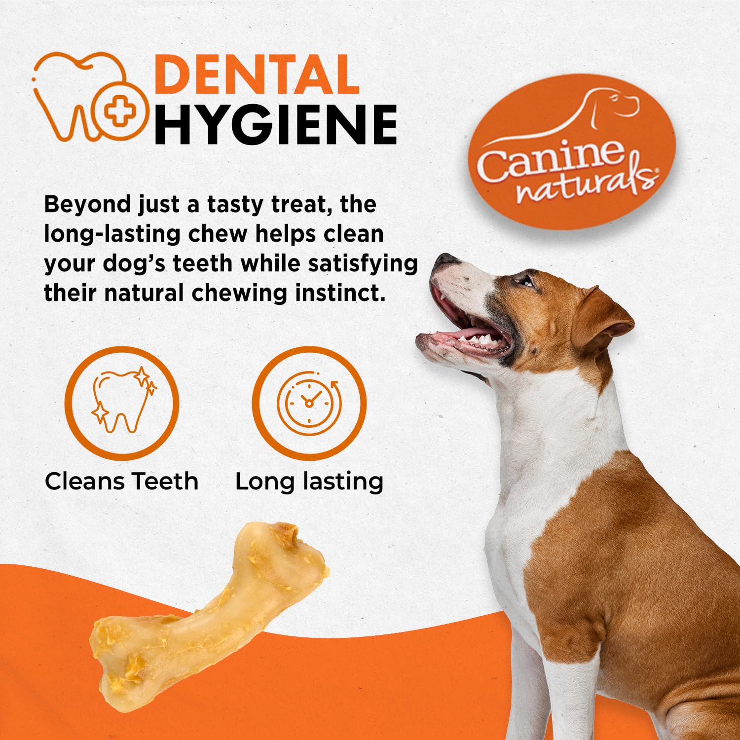 Canine Naturals IrresistiBONES Chicken Chew - All Natural, Easily Digestible, 6 Pack, Tan