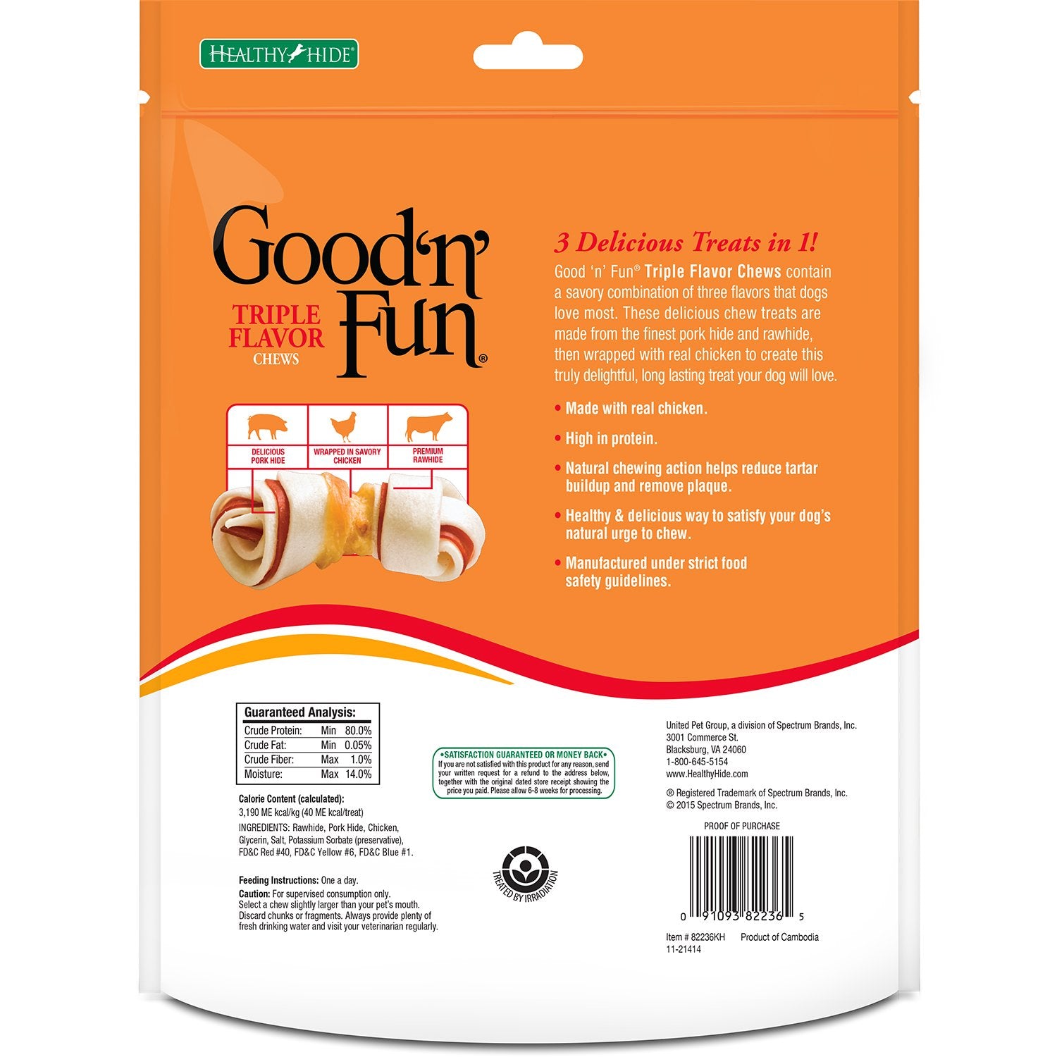 Healthy Hide Goodn Fun Triple-Flavor Chews Mini Beef, Pork and Chicken