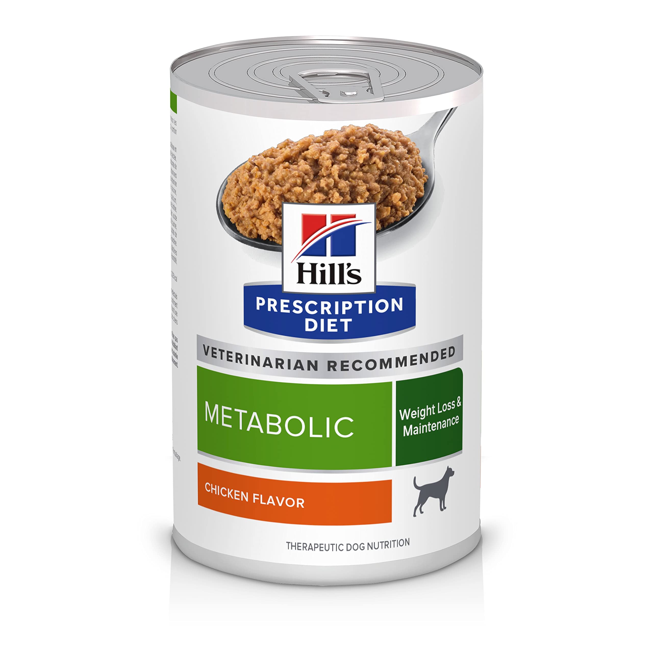 Hills Prescription Diet Metabolic Weight Management Chicken Flavor Wet Dog Food, Veterinary Diet, 13 Oz (Pack of 12)