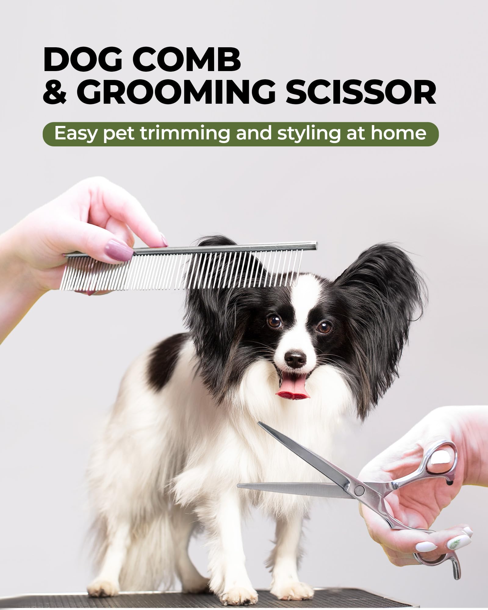 Kueiox Dog Brush For Shedding Grooming,6 Pack Long-Pin Brush Set For Long Haired Dog Cat Goldendoodles Poodles Doodles Green