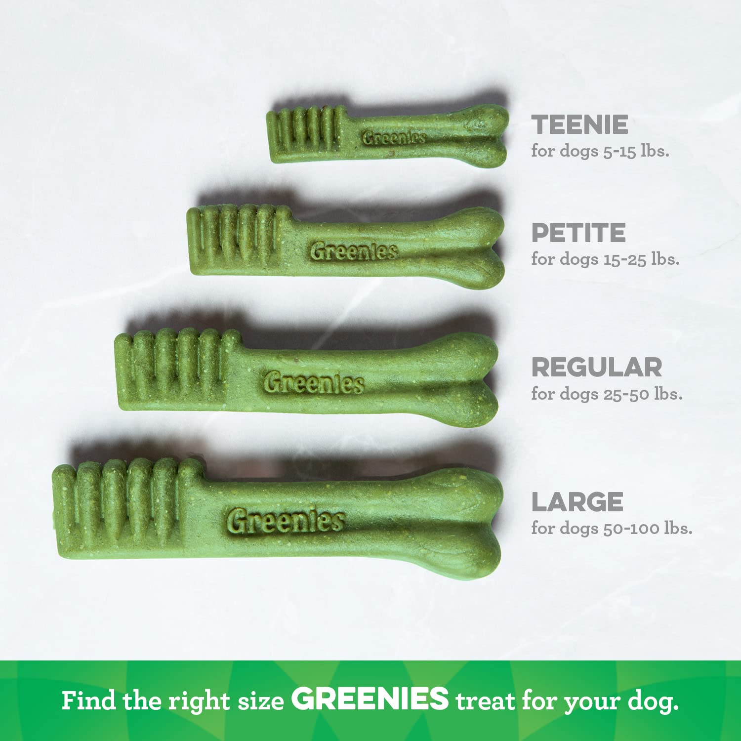 Greenies Original Teenie Natural Dental Care Dog Treats, 3 oz. Pouch (11 Treats)