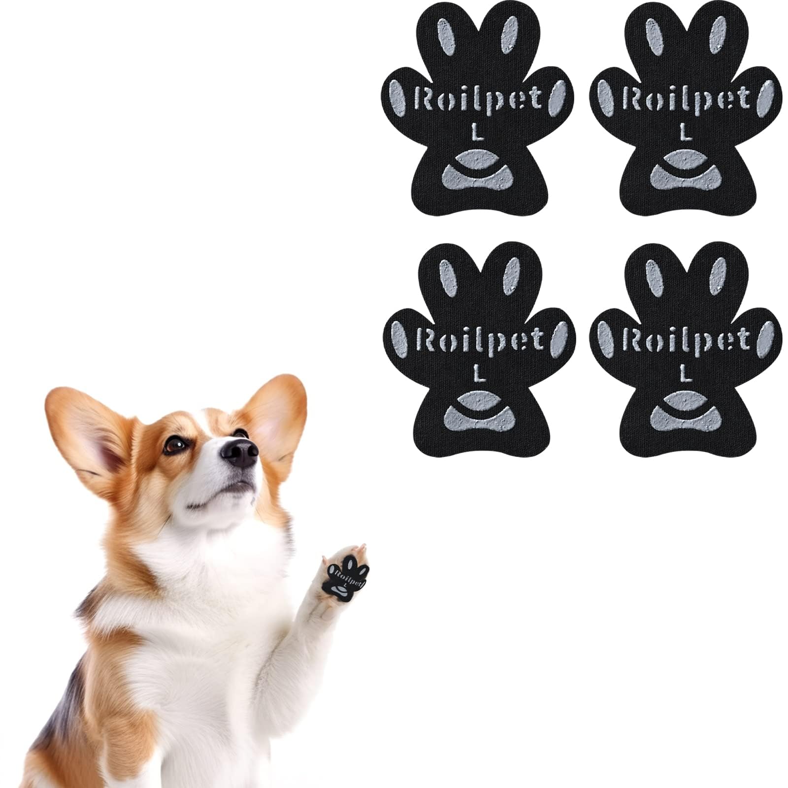 Dog Paw Grips Anti Slip Traction Pads, Paw Protectors With Strong Adhesive For Senior Dogs With Mobility Issues, (12 Sets - 48Pa