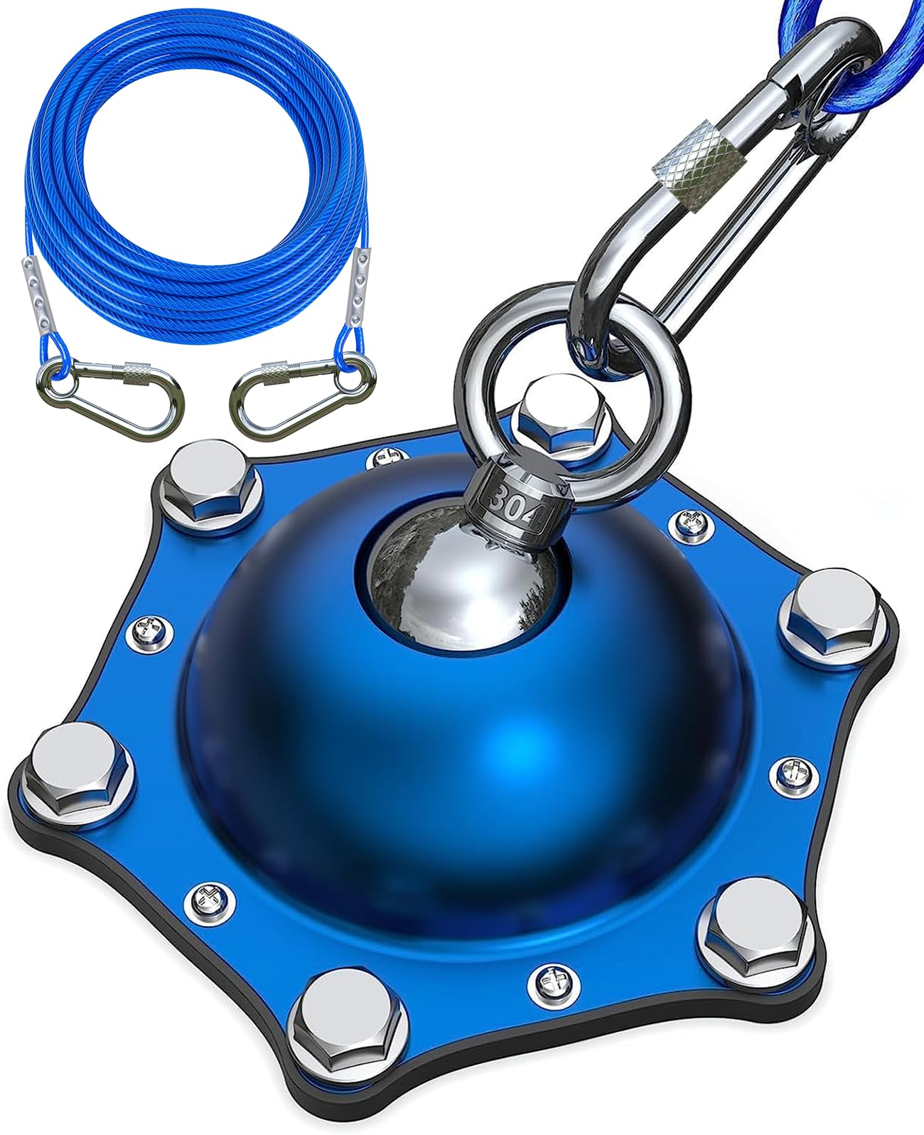 Dog Tie Out Cable And Stake With 45Ft Cable,360Swivel Dog Run- No Tangle,Runner For Yard - Up To 150Lbs,Ideal For Outdoor Campin