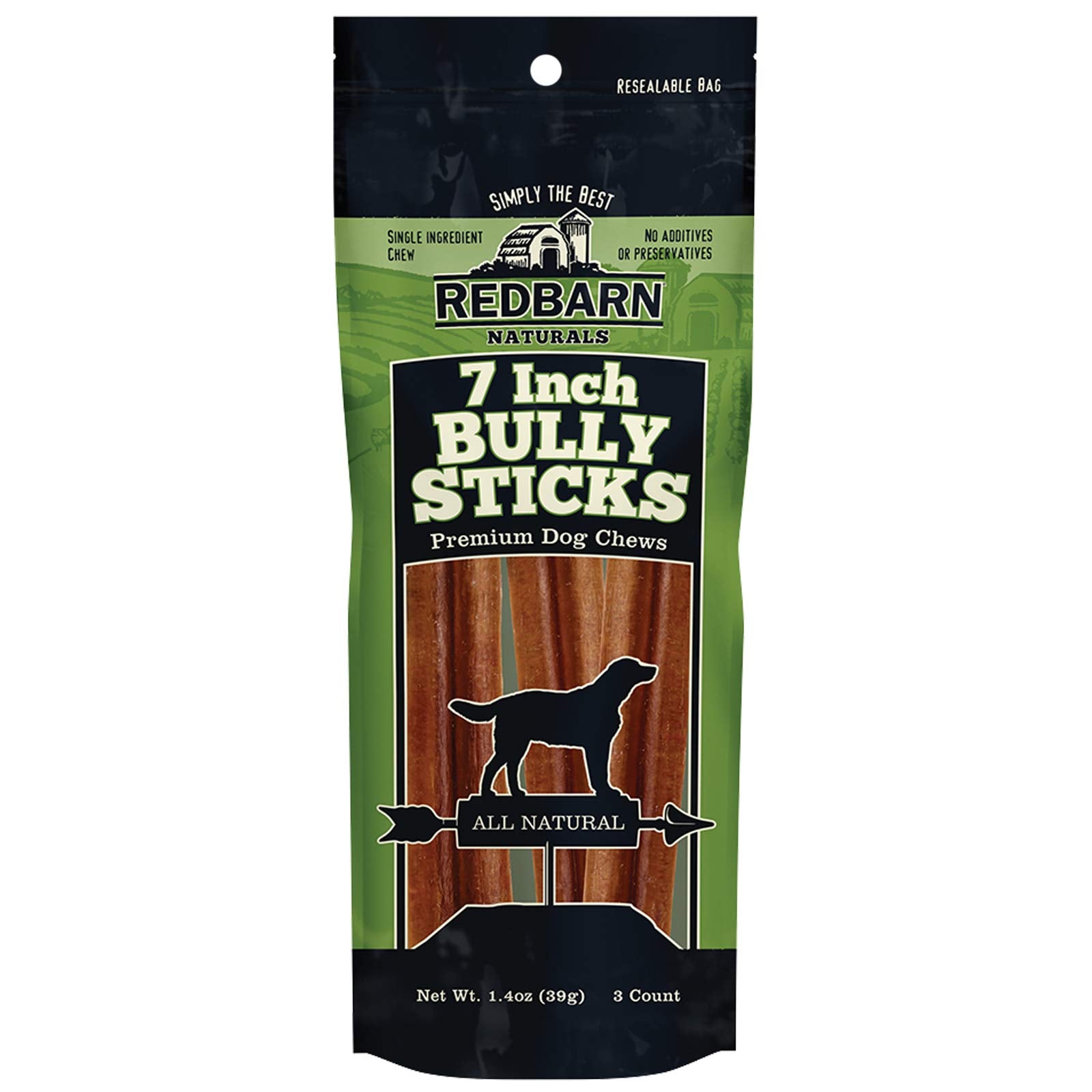Redbarn 7 Bully Sticks for Dogs, 3-Count, Pack of 9