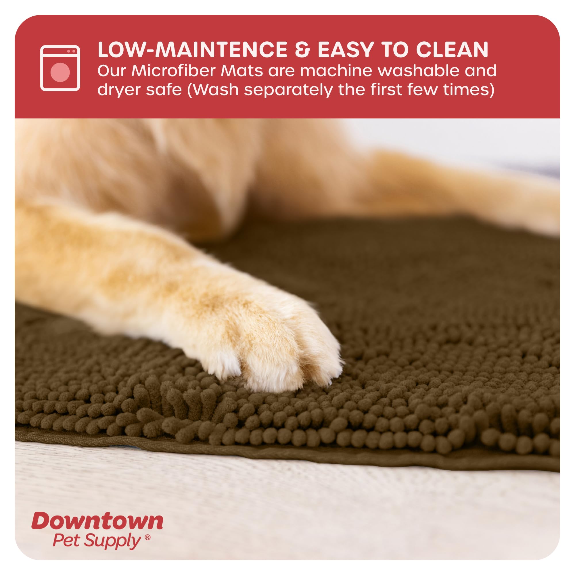 My Doggy Place - Microfiber Door Mat - Soft And Plush Pet Mat For Every Room Of The House - Dirt And Water Absorbent Mat - Washer & Dryer Safe Non-Slip Mat - Sage Green - L - 36 X 26 In