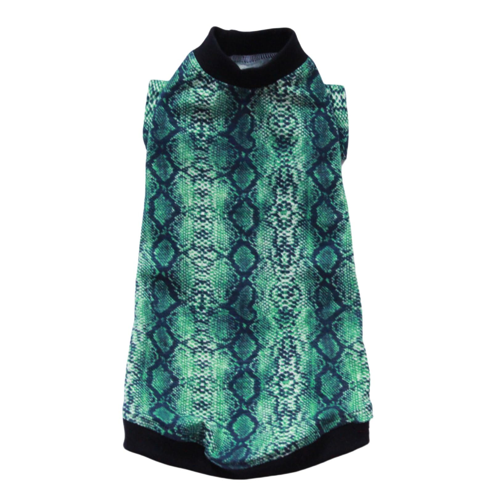 Sphynx Cat Clothes Vest Hairless Cat T-Shirts Pet Kitten Clothes Kitten Shirts Vest Cats & Small Dogs Apparel (Snake Round Neck,