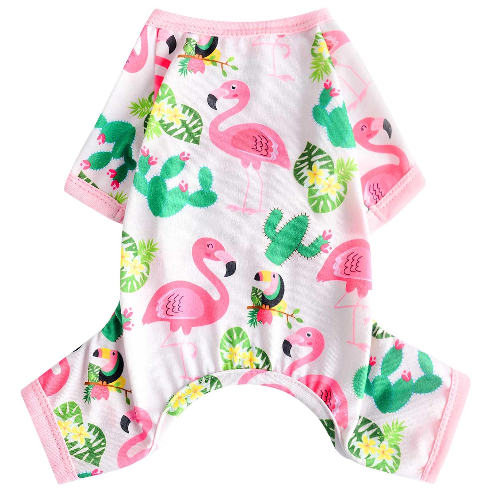 Dosuyi Dog Pajamas Spring Summer Pet Clothes For Small Dogs Girl Boy Soft Stretchy Puppy Clothes Cat Pjs Pet Jammies Outfit (Fla
