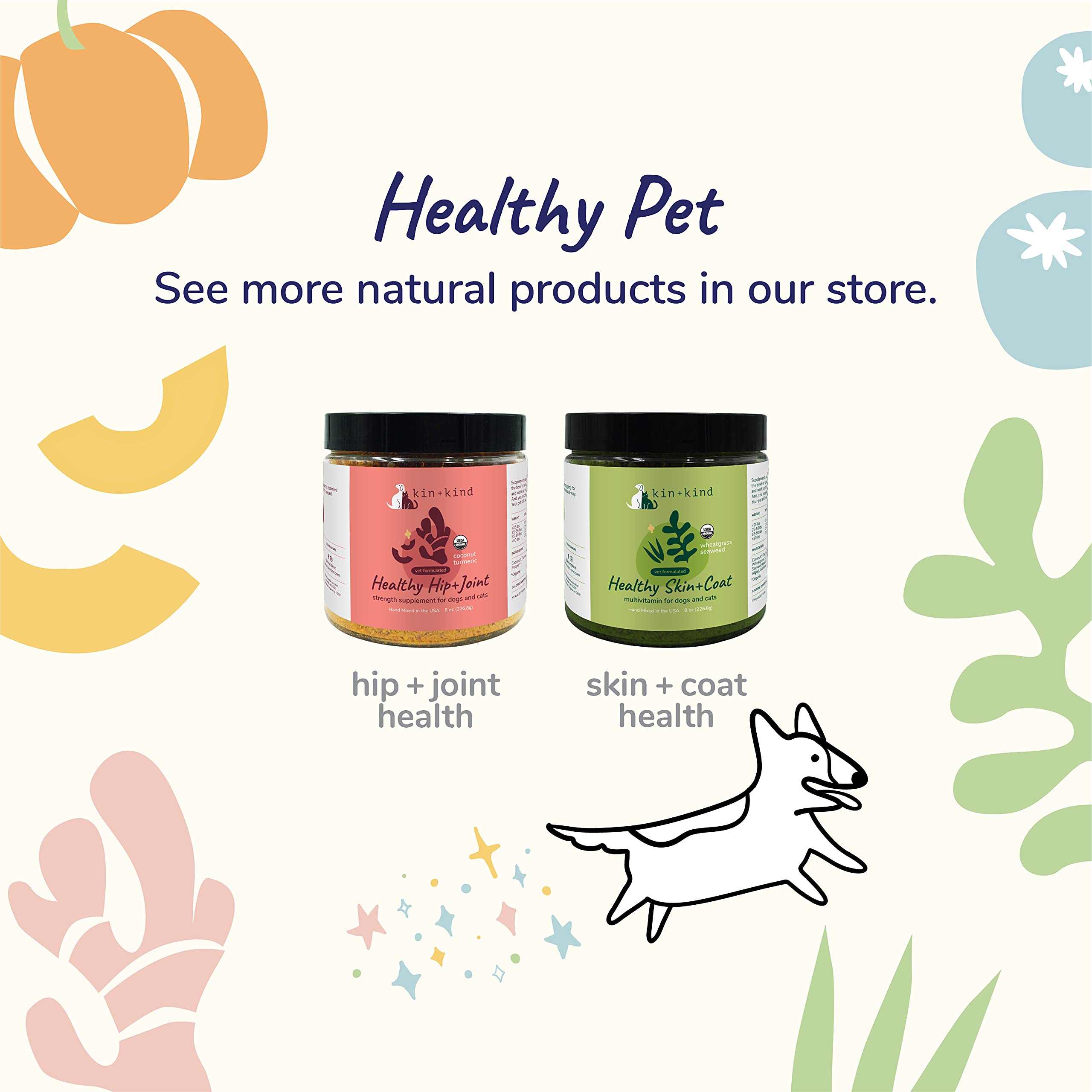 Kin+Kid Dog  Cat 4Oz. Healthy Calm Supplement
