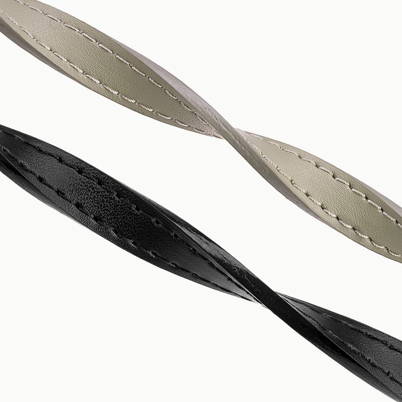 Pupteck 2 Pcs Soft Leather Cat Kitten Collar-Orange, Purple, Black, Khaki, Pink, Blue