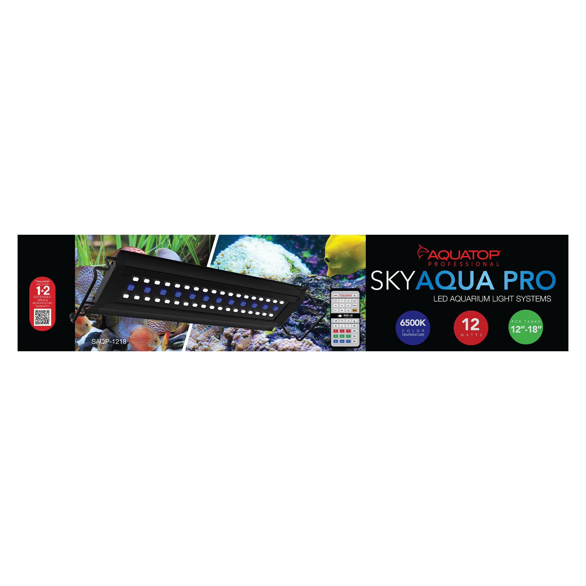 Aquatop Led Aquarium Blue Light - Skyaqua Blue, Actinic Spectrum, Fits 12-18-Inch Tanks, Aquarium Lights For Fish Tank, Ul & Csa, Led Blue Light For Natural Moonlight Illumination