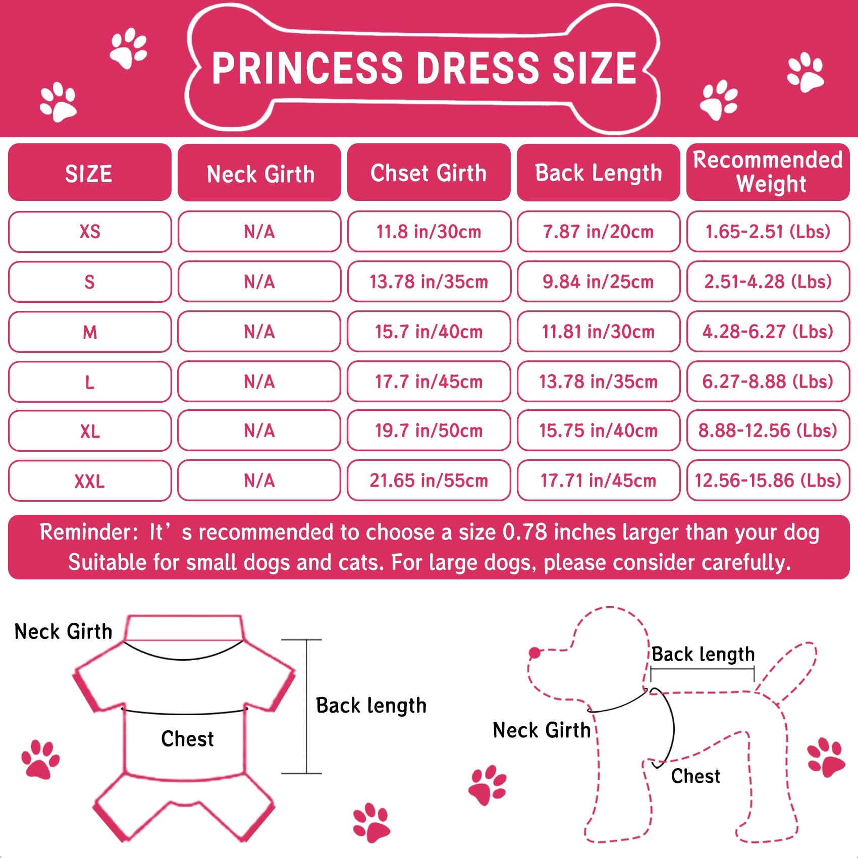 Tapbull Dog Dresses, Fashionable Pet Dog Clothes With Heart Design, Cute Cat Birthday Dress Outfit (Pink/Red/Blue/Purple/Black 5