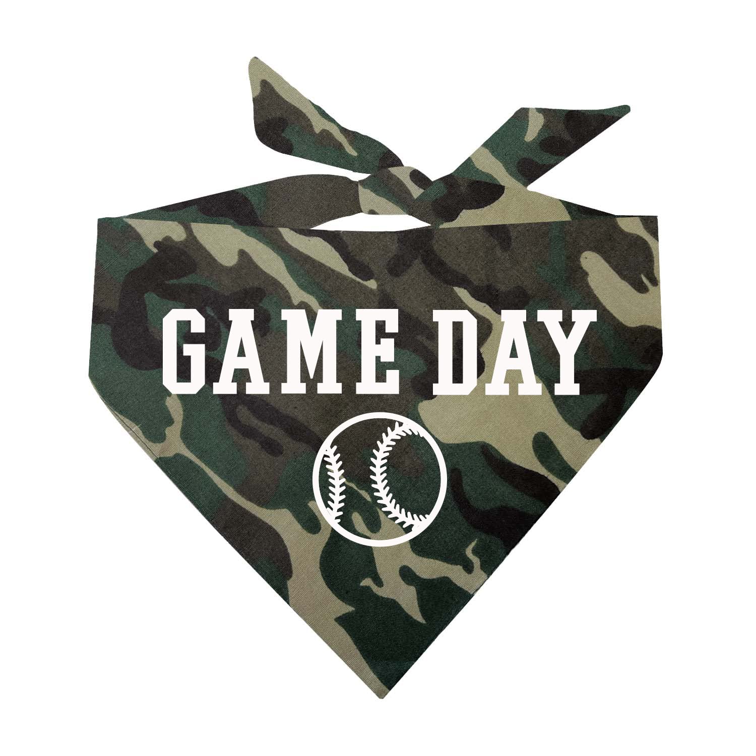 Game Day Baseball Dog Bandana (1054 Camo, One Size)