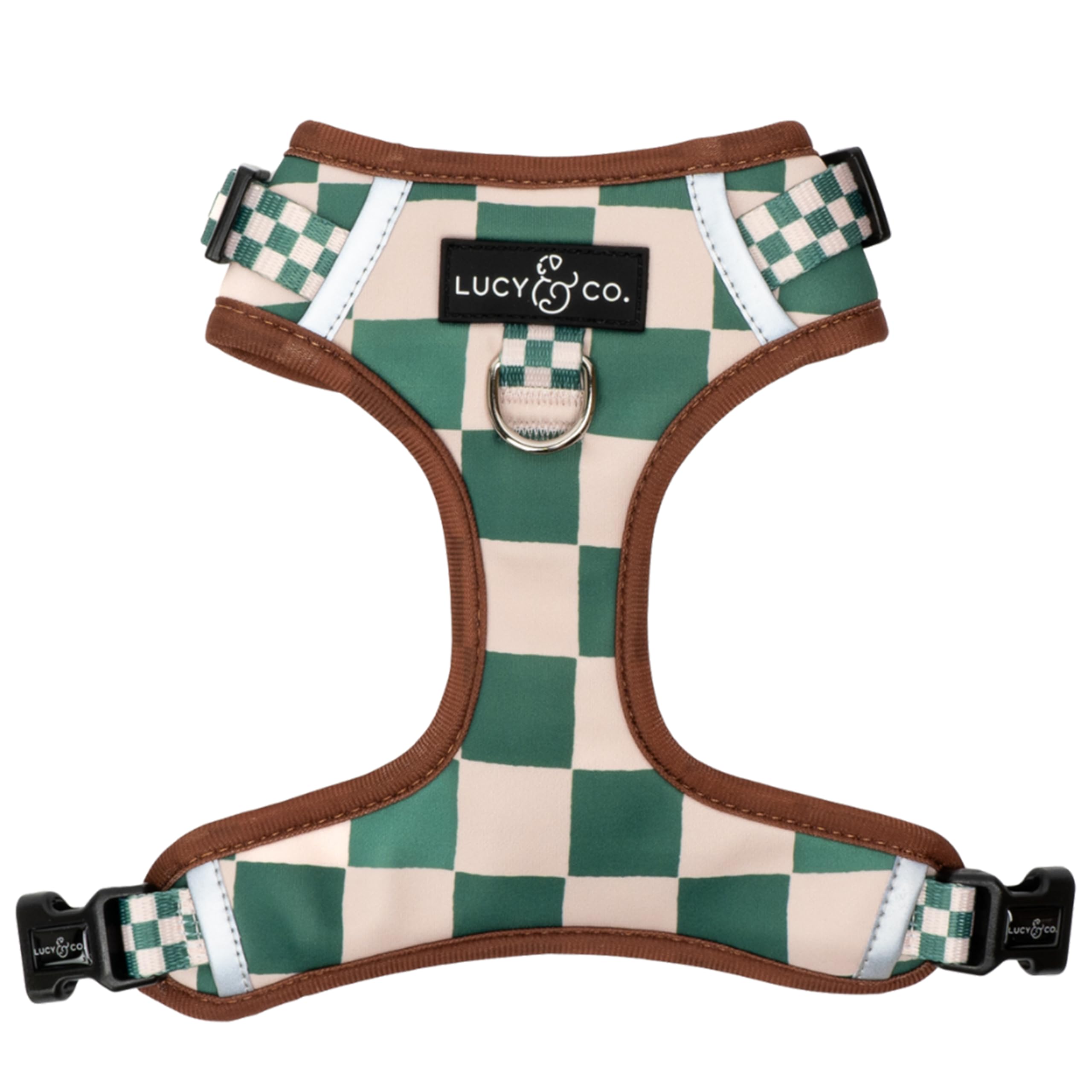 Lucy & Co. Cute No-Pull You're a Square Harness - Stop Pulling & Walk Easy - Harness Available in XS-XL for Small, Medium, and L