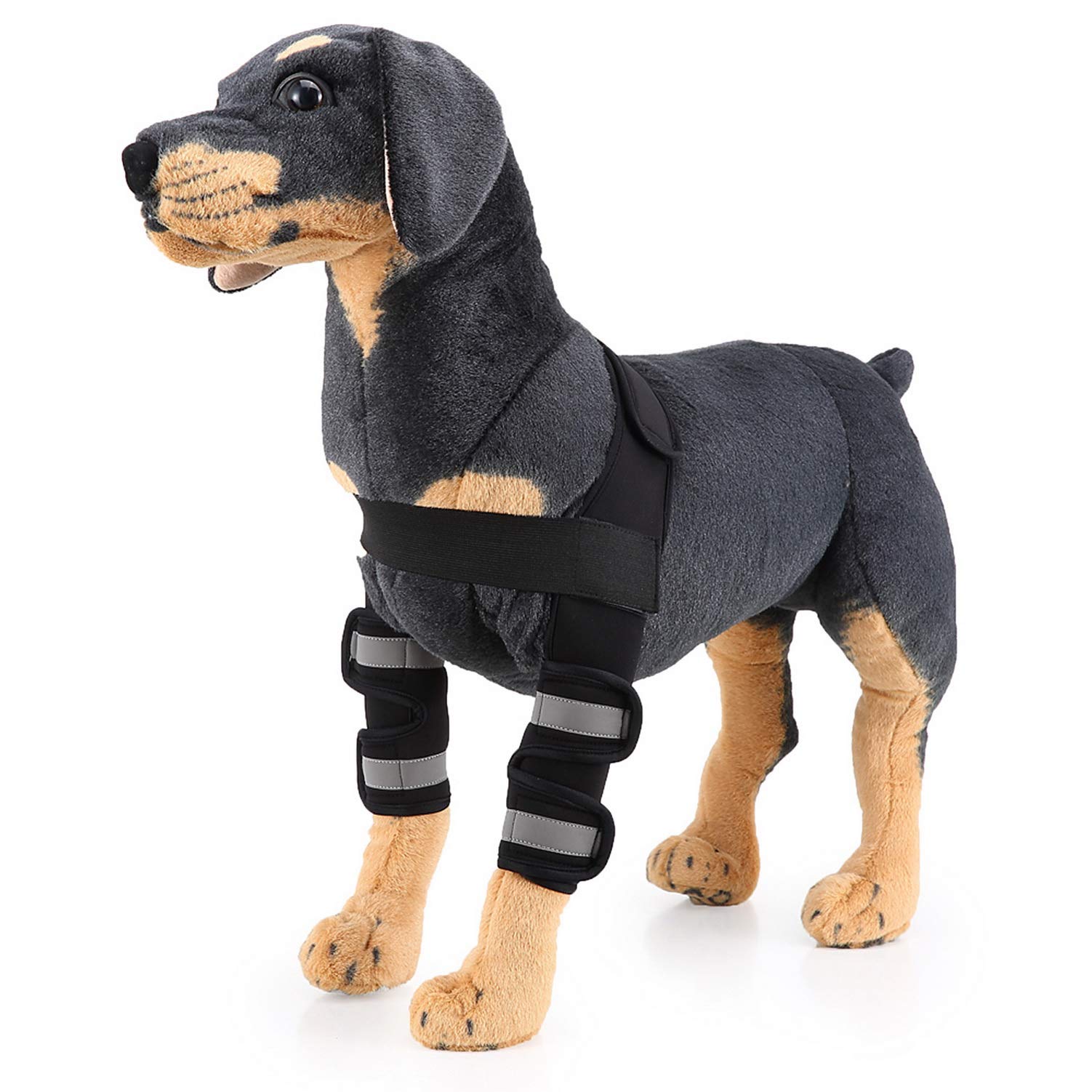 SELMAI Reflective Dog Shoulder Brace Front Leg Brace Canine Elbow Protector Extra Supportive Joint Wrap Arthritis Loss of Stabil