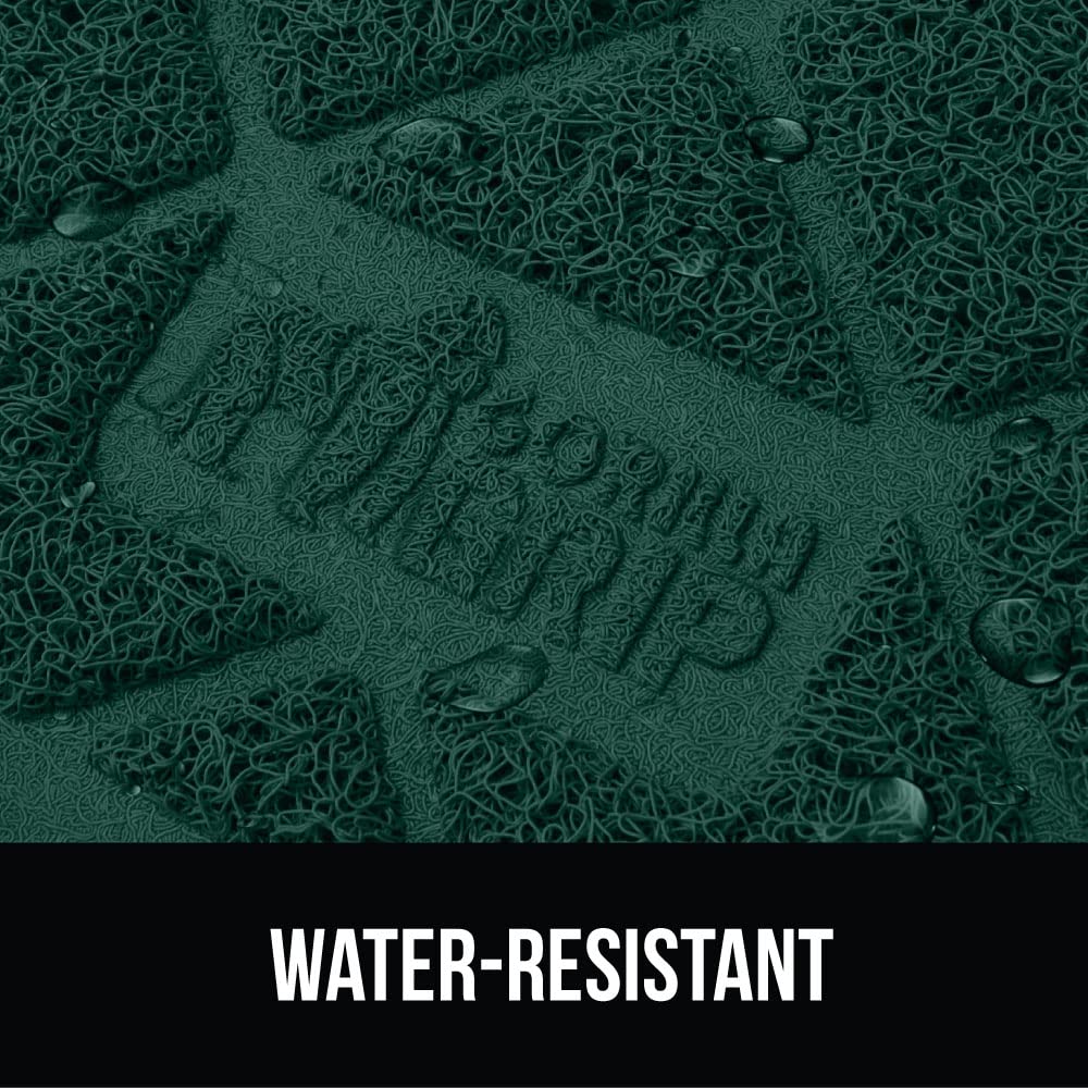 Gorilla Grip Thick Cat Litter Trapping Mat, 47X35, Less Waste, Traps Mess From Box For Cleaner Floors, Stays In Place For Cats, Soft On Paws, Easy Clean, Jumbo Size, Durable Backing, Hunter Green