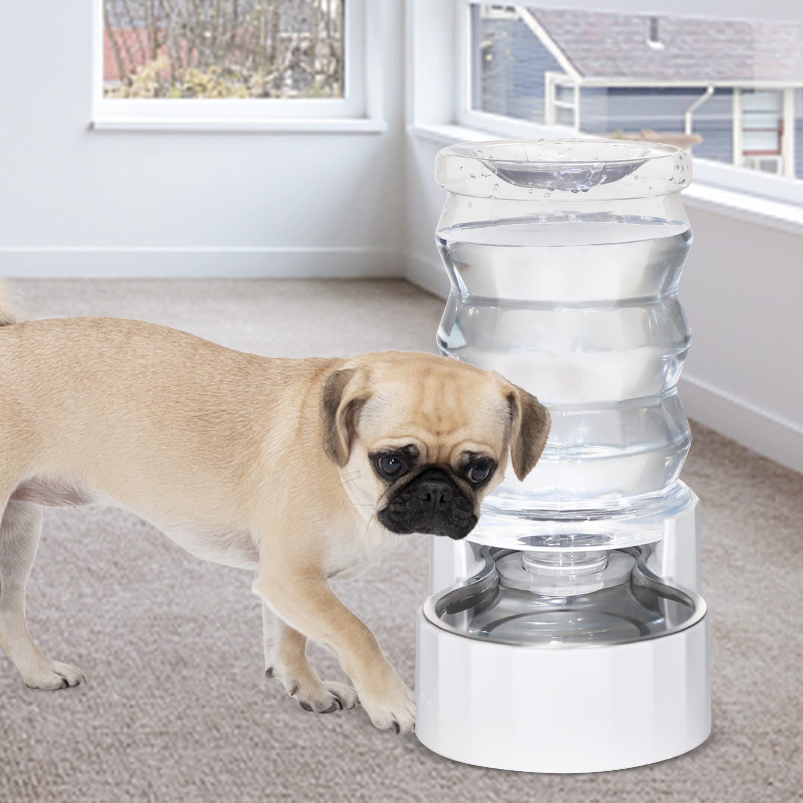 Rizzari Automatic Pet Waterer,Gravity Stainless Steel Water Dispenser, 100% Bpa-Free, Large Capacity Water Feeder For Cats And Small And Medium-Sized Dogs(6L)