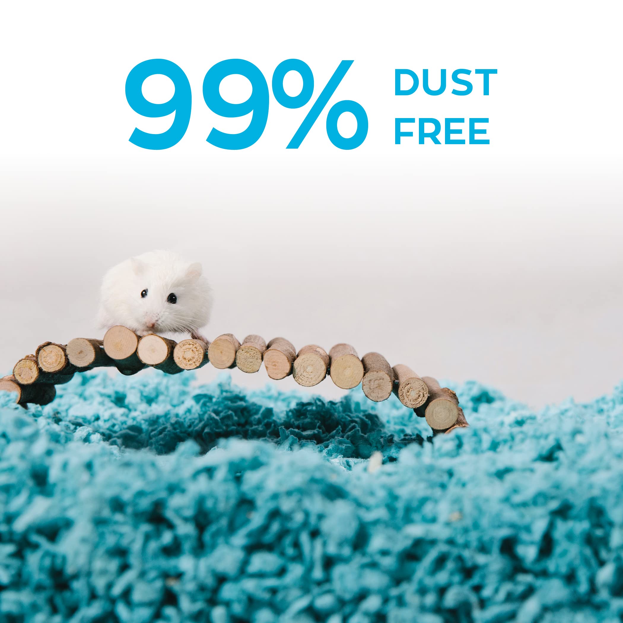 Carefresh 99% Dust-Free Blue Natural Paper Small Pet Bedding With Odor Control, 50 L