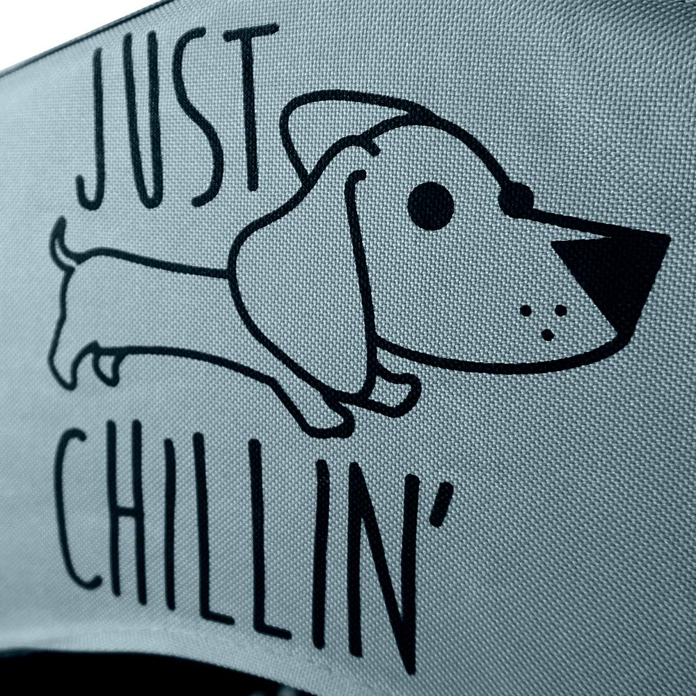 Floppy Dawg Just Chillin’ Portable Dog House. Elevated Pet Shelter For Indoor And Outdoor Use. Made Of Water Resistant Breathable Oxford Fabric. Easy To Assemble And Lightweight. 24'L X 23'W X 25'H