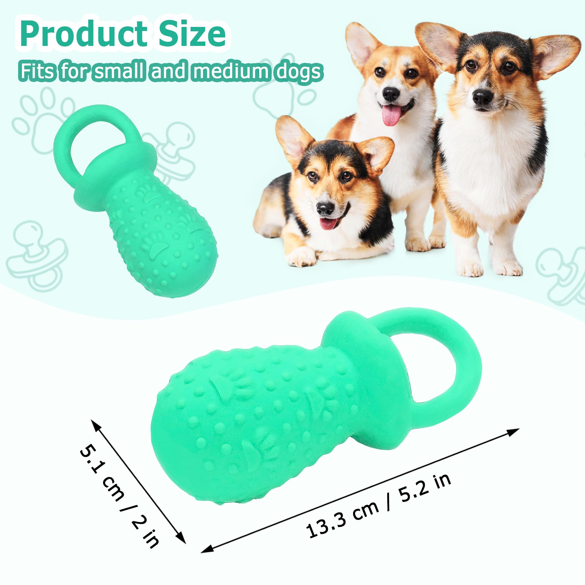 Llspet Latex Chew Dog Toys, Novelty Squeaky Pacifier Dog Toys, 5.2'' Durable Pacifier Dog Chew Toys For Small And Medium Dogs (G