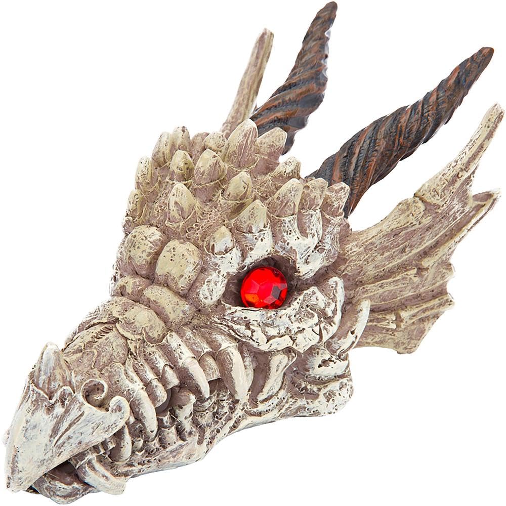 Penn-Plax Deco-Replicas Dragon Skull Gazer Aquarium Decoration – Safe For Freshwater And Saltwater Fish Tanks – Small