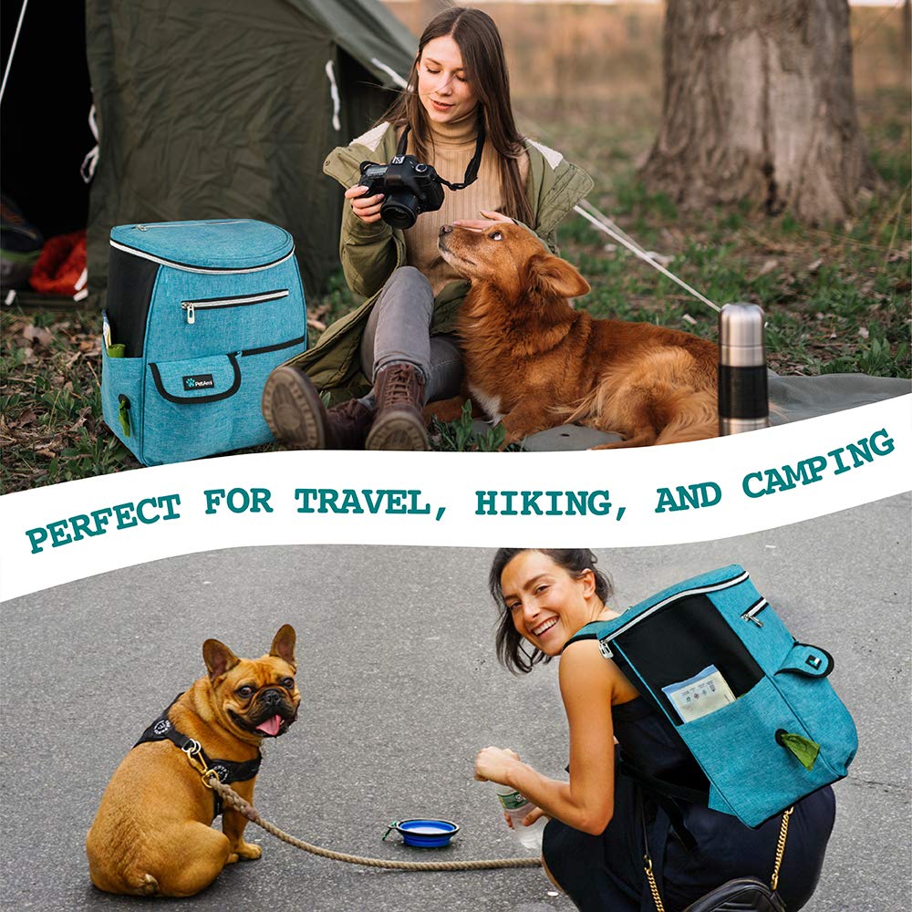 PetAmi Dog Travel Bag Backpack, Airline Approved Dog Bags for Traveling, Puppy Diaper Bag Supplies, Pet Camping Essentials Hikin