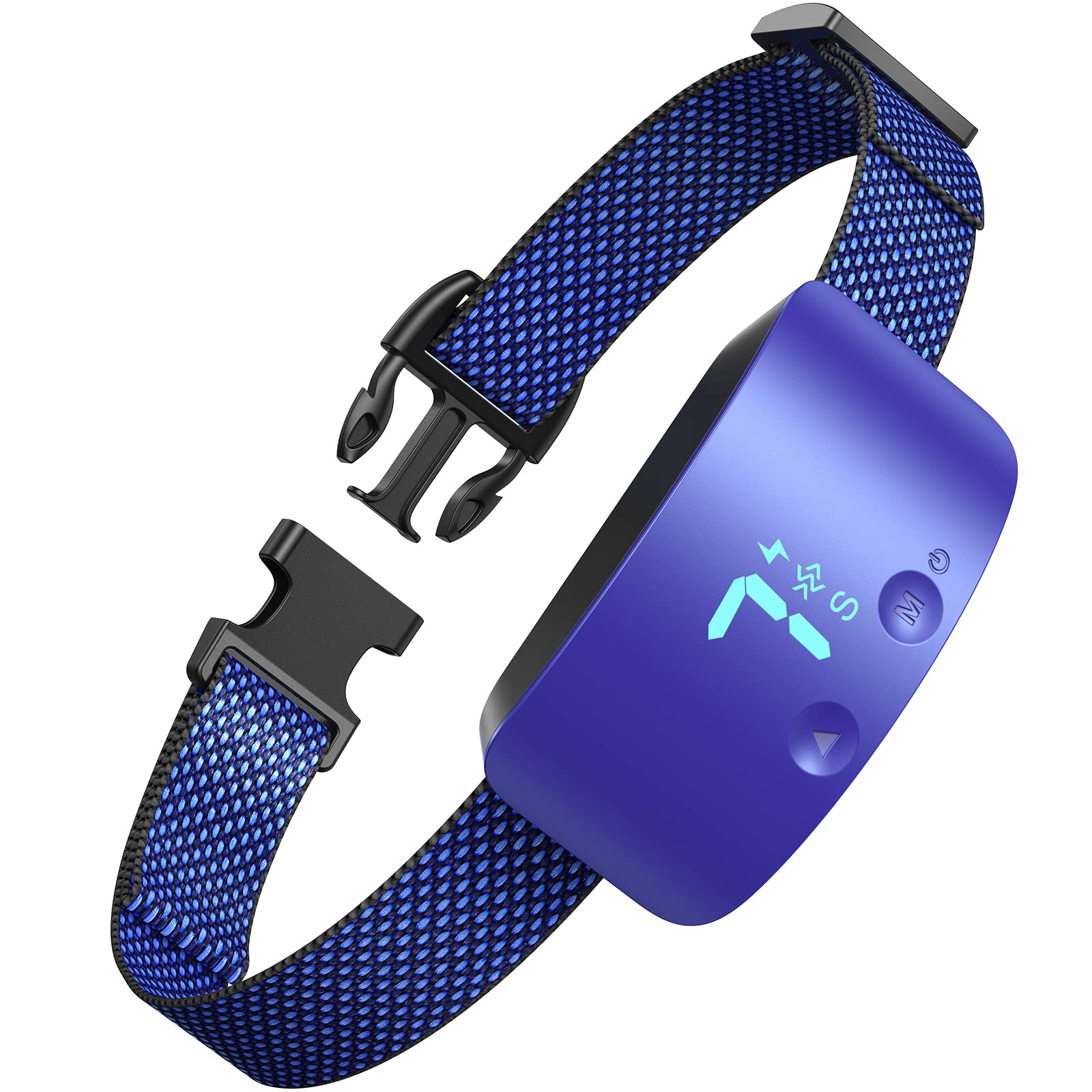 Nbju Bark Collar For Dogs,Rechargeable Anti Barking Training Collar With 7 Adjustable Sensitivity And Intensity Beep Vibration For Small Medium Large Dogs(Dark Blue