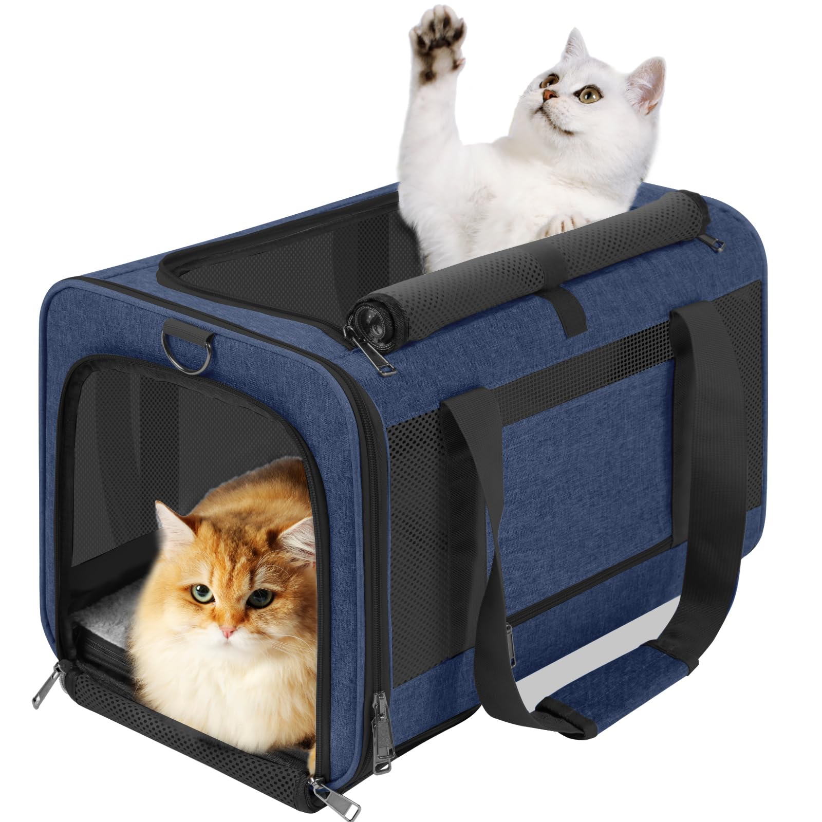Gapzer Dog Carrier Soft/Cat Crates Large Cat 20 To 25 Pounds/Softsided Pet Car Travel Carry Bag 15 Pound Puppy/Top Open Transpor