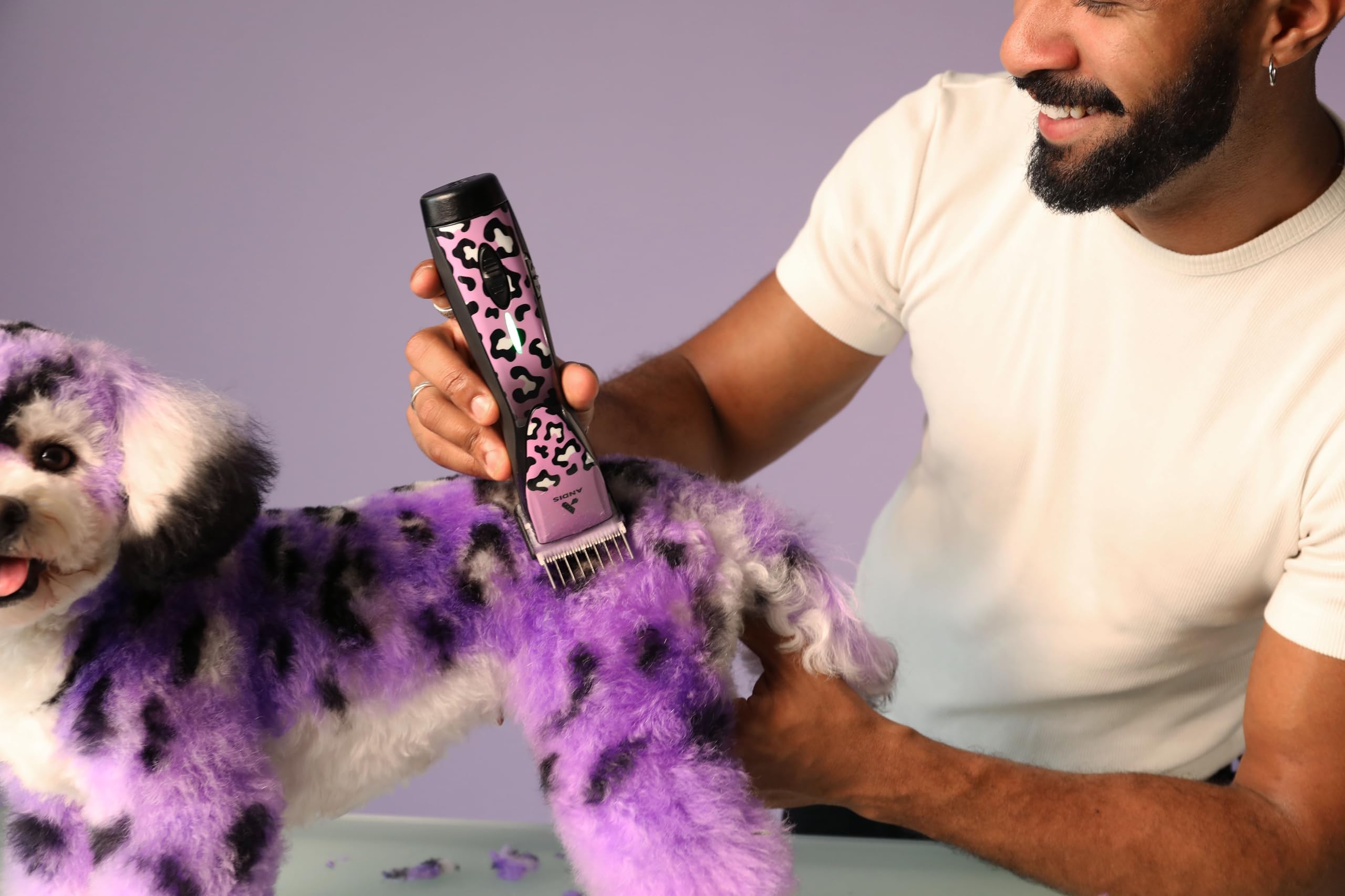 Andis 561458 Pulse Zr Ii Gabriel Feitosa Edition 5-Speed Detachable Blade Clipper, Cordless Animal/Dog Grooming, Removable Lithi