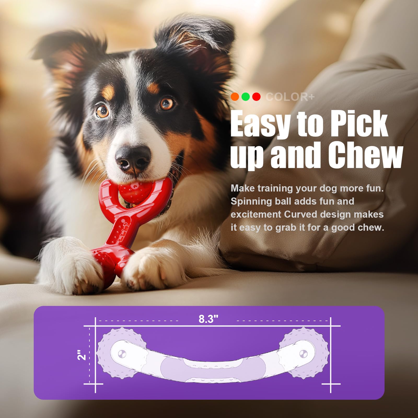 Indestructible Dog Toys for Aggressive Chewers, Heavy Duty Chew Proof Toys for Large Dogs, Durable Interactive Chew Toys for Adu