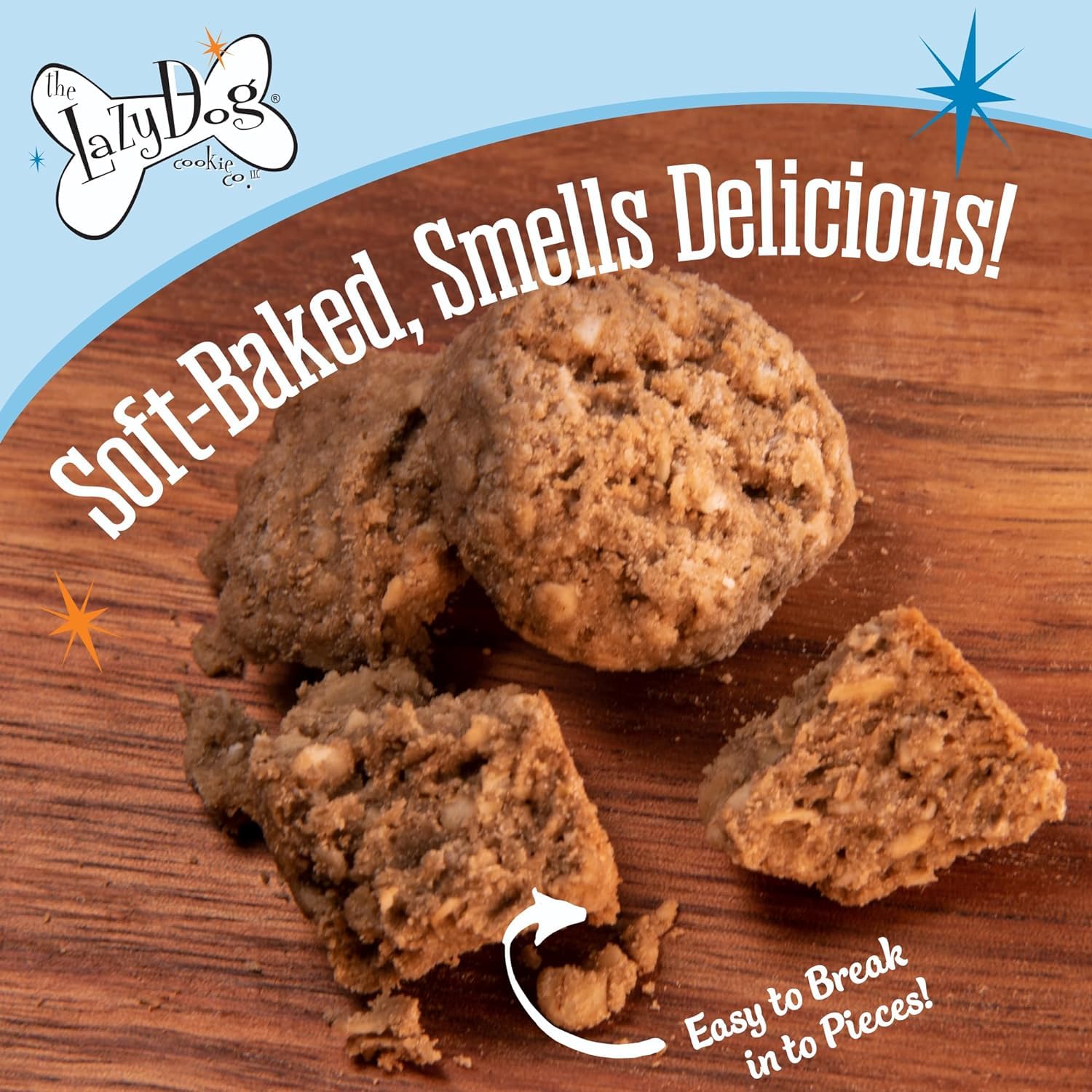 The Lazy Dog Cookie Co. Mutt Mallows Soft Baked Dog Treats, Wheat, Corn & Soy Free, Baked in The USA, 5 oz Cost Saving Variety B