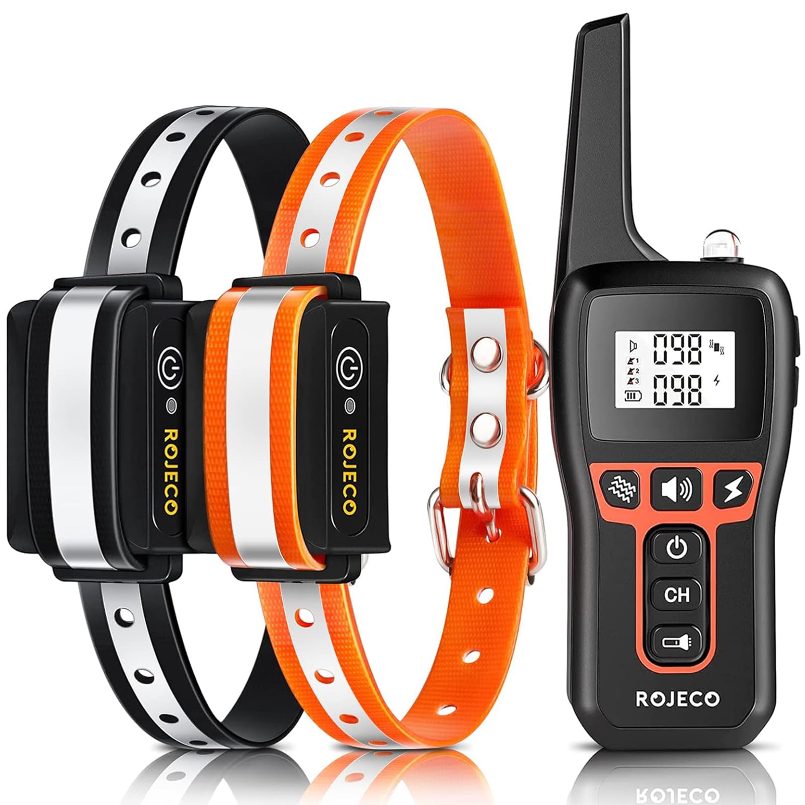 Rojeco Dog Shock Collar For 2 Dogs With 3300Ft Remote