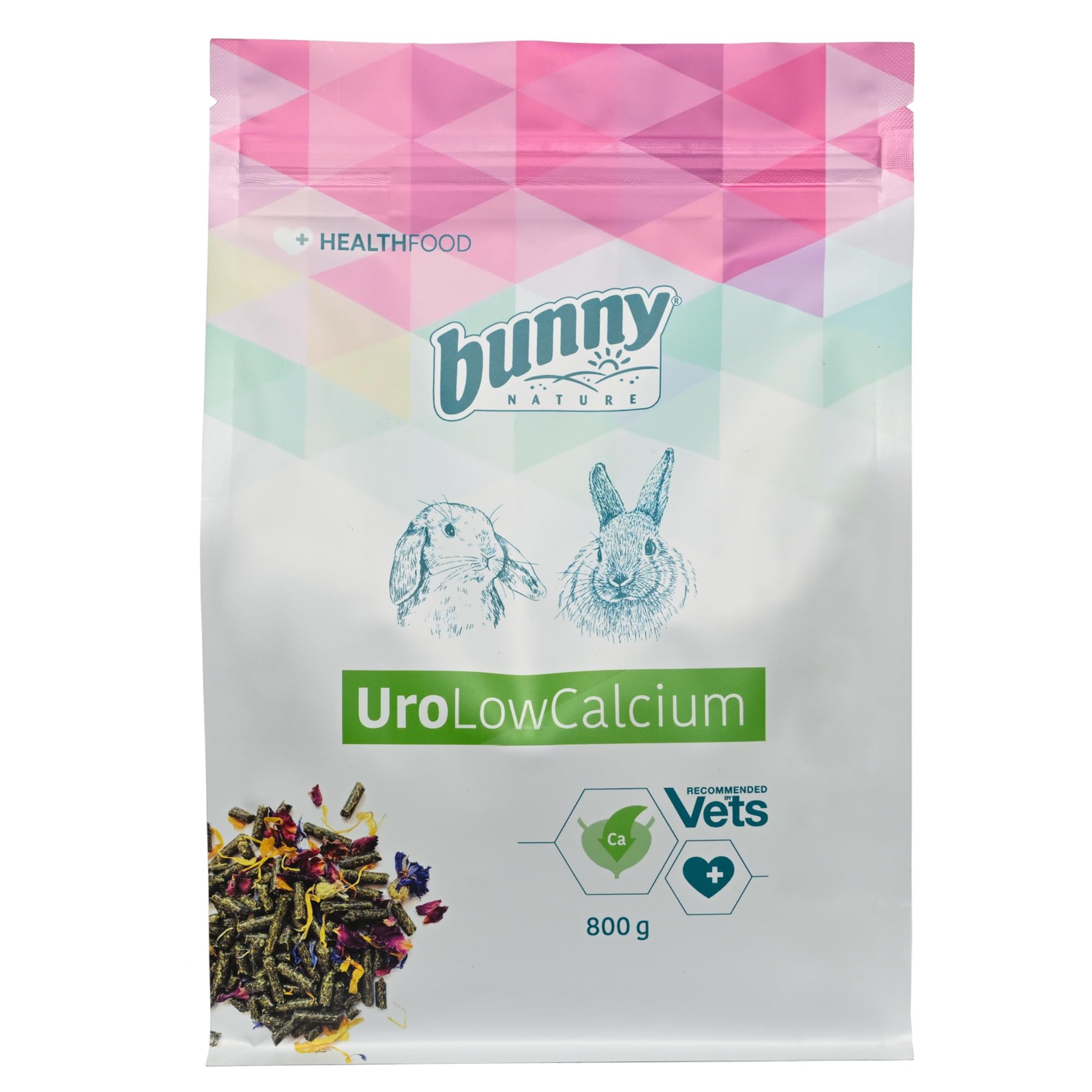 Bunny Nature UroLowCalcium - Super Premium Supplementary Rabbit Food - Low-Calcium Formula for Optimal Urinary Health - 1.8 lbs