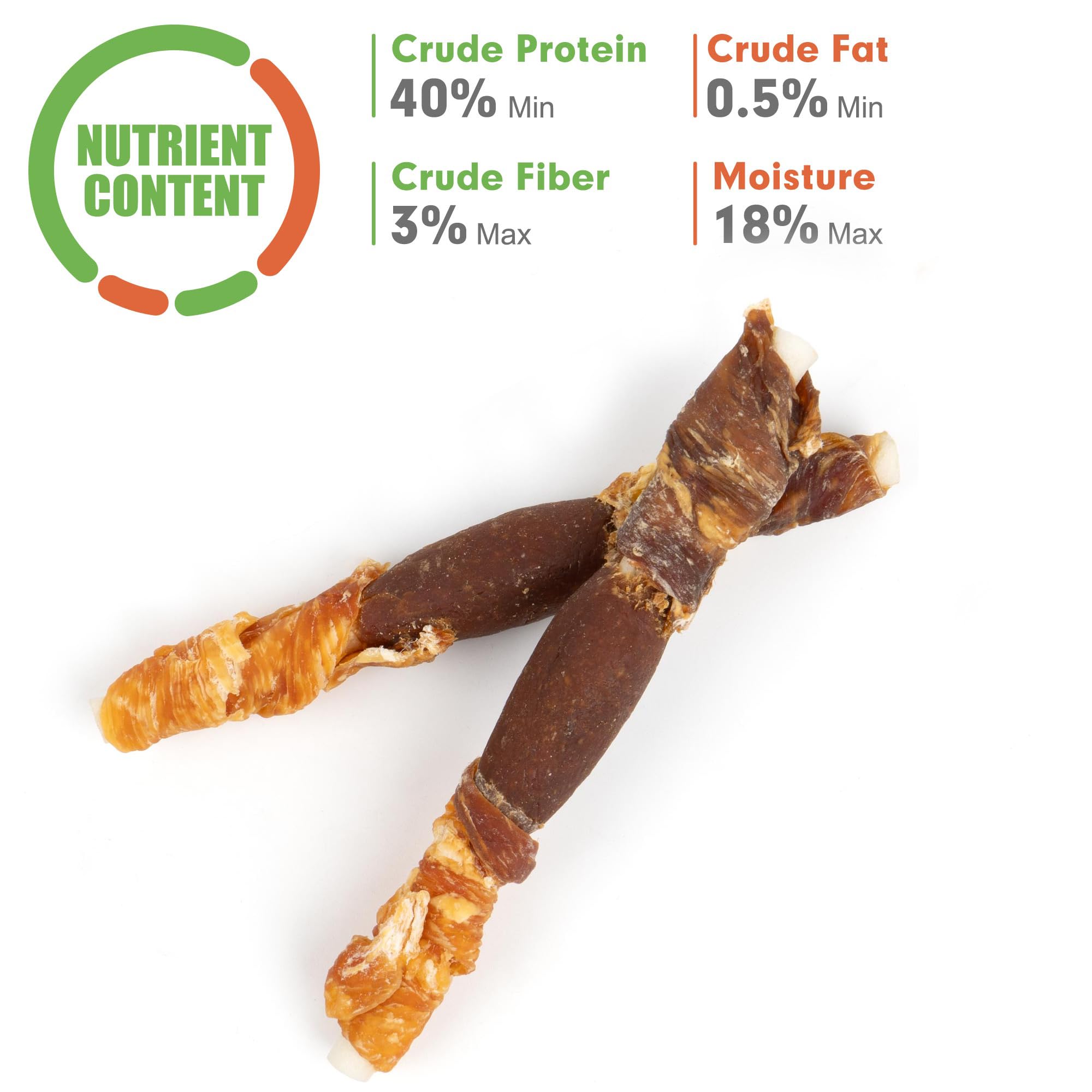 MON2SUN Dog Treats, Triple Flavor 5 Inch Chicken Liver Duck and Chicken Wrapped Rawhide Snacks for Small and Medium Dogs, 10.58