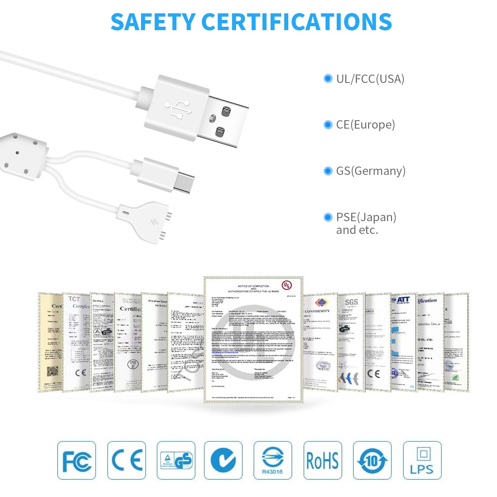 Merom For Delupet Dog Training Collar Charger Replacement, Power Cable Compatible With Yawpet Dog Shock Collar, 2-In-1 Magnetic
