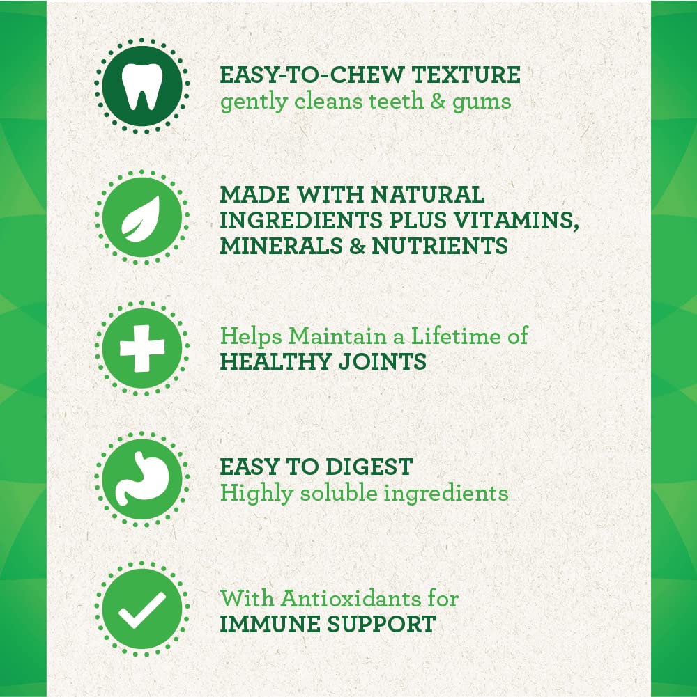 Greenies Aging Care Petite Natural Dental Care Dog Treats, 27 oz. Pack (45 Treats)