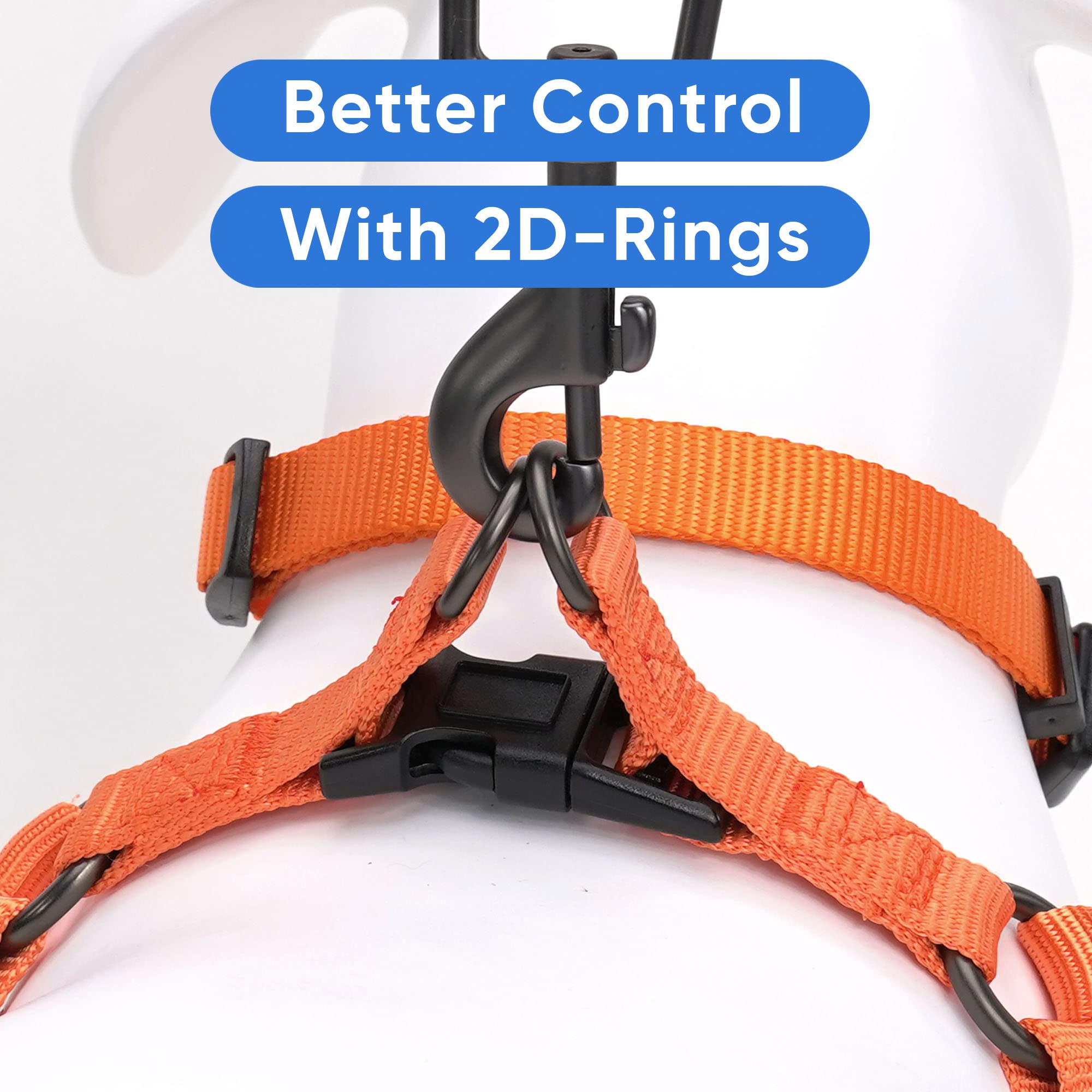 Pawtitas Solid Color Step in Dog Harness or Vest Harness Dog Training Walking of Your Puppy Harness Small Dog Harness Orange Dog