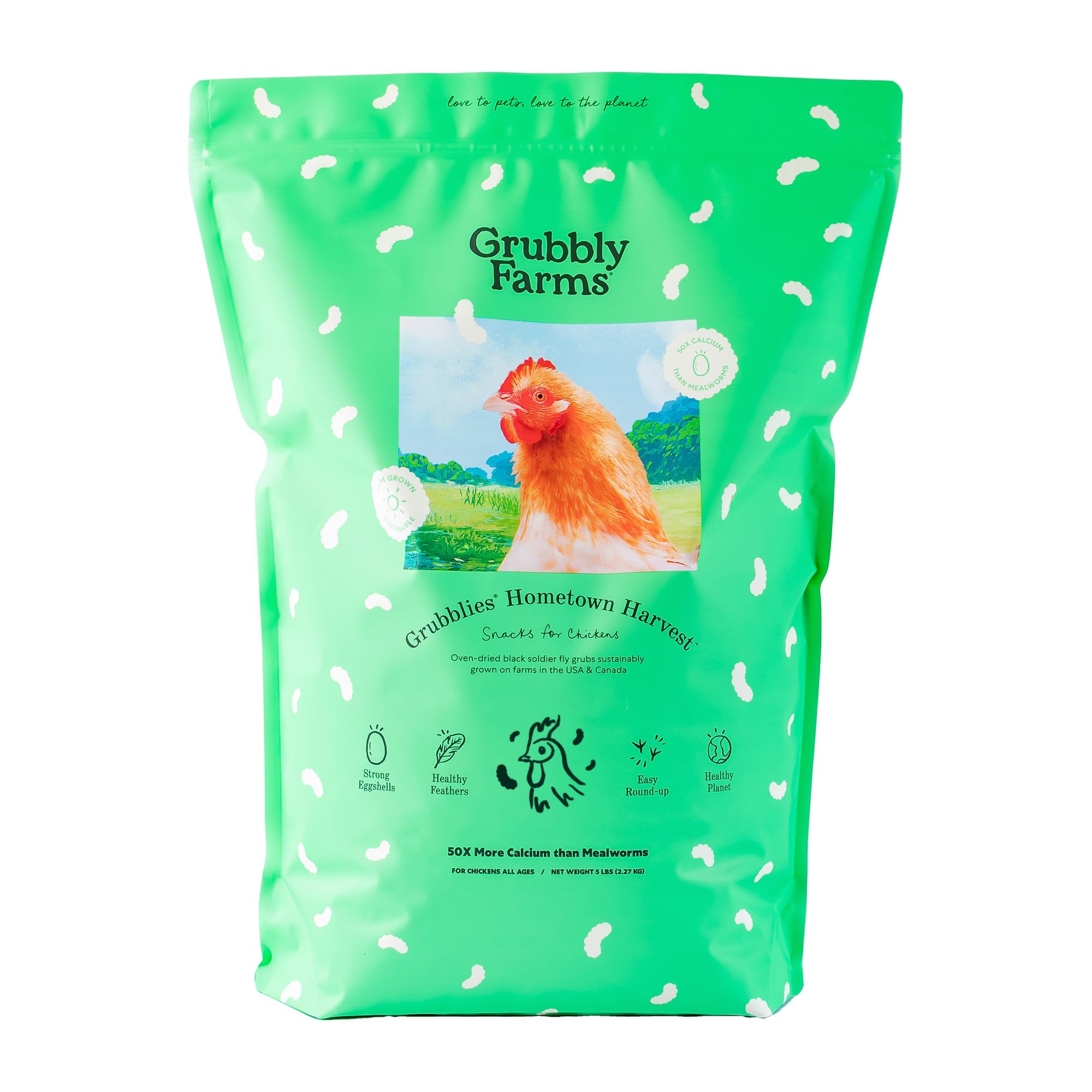 Grubblies - Black Soldier Fly Larvae for Chickens - Chicken Treats Grown in The US and Canada - for Strong Eggshells and Healthy