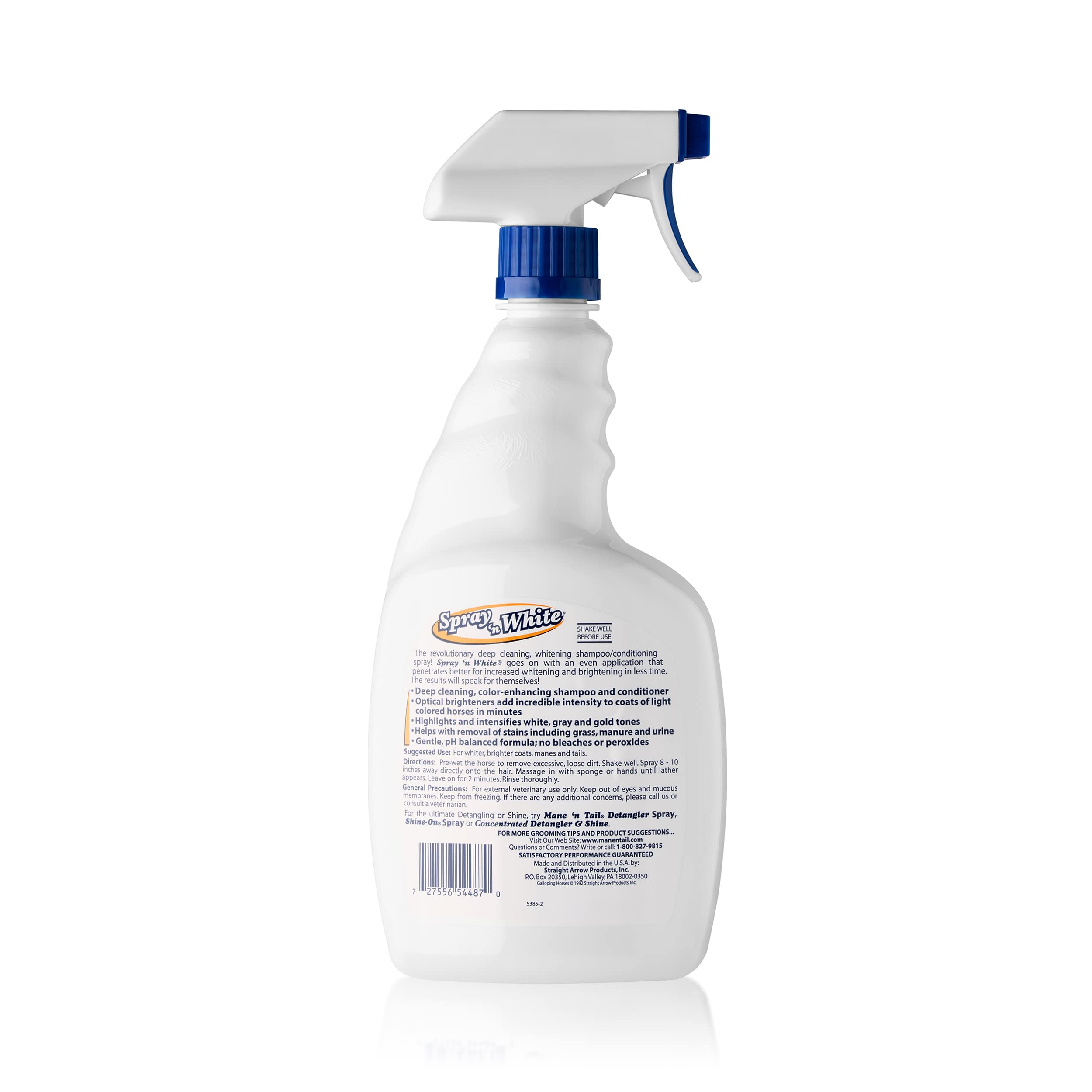 Mane 'N Tail Spray 'N White Spray On Shampoo Plus Conditioning 32 Ounce Blue Toning Shampoo