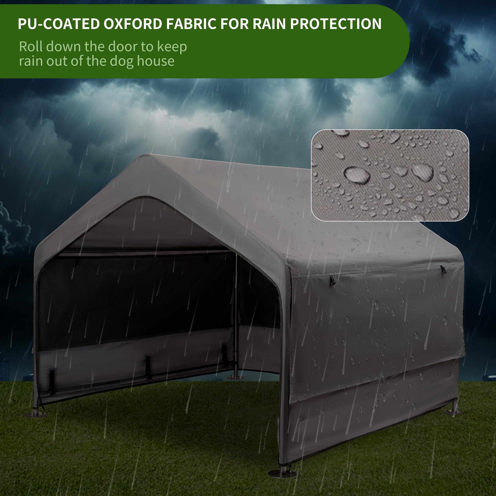 Summertrail Extra Large Dog House Outside, Dog Tent Outdoor, Big Dog Shade Shelter Doghouse Canopy With Three-Sided Breathable M