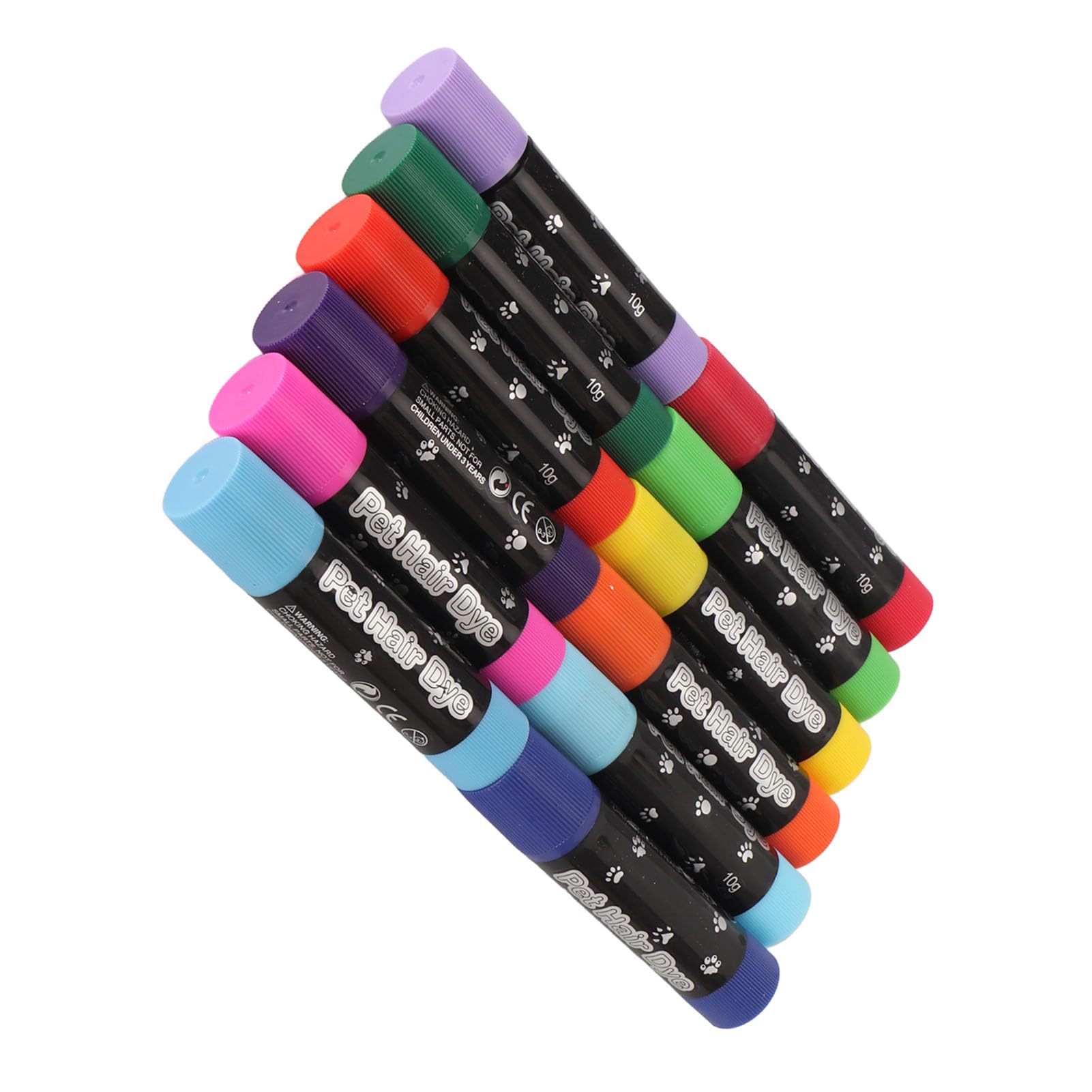 Gloglow 12Pcs Pet Paint Pens, Diy Pet Fur Crayons, Washable Temporary Hair Dye For Dogs Cats, 12 Colors, Safe Materials, Gloglowrt97Be21Ku