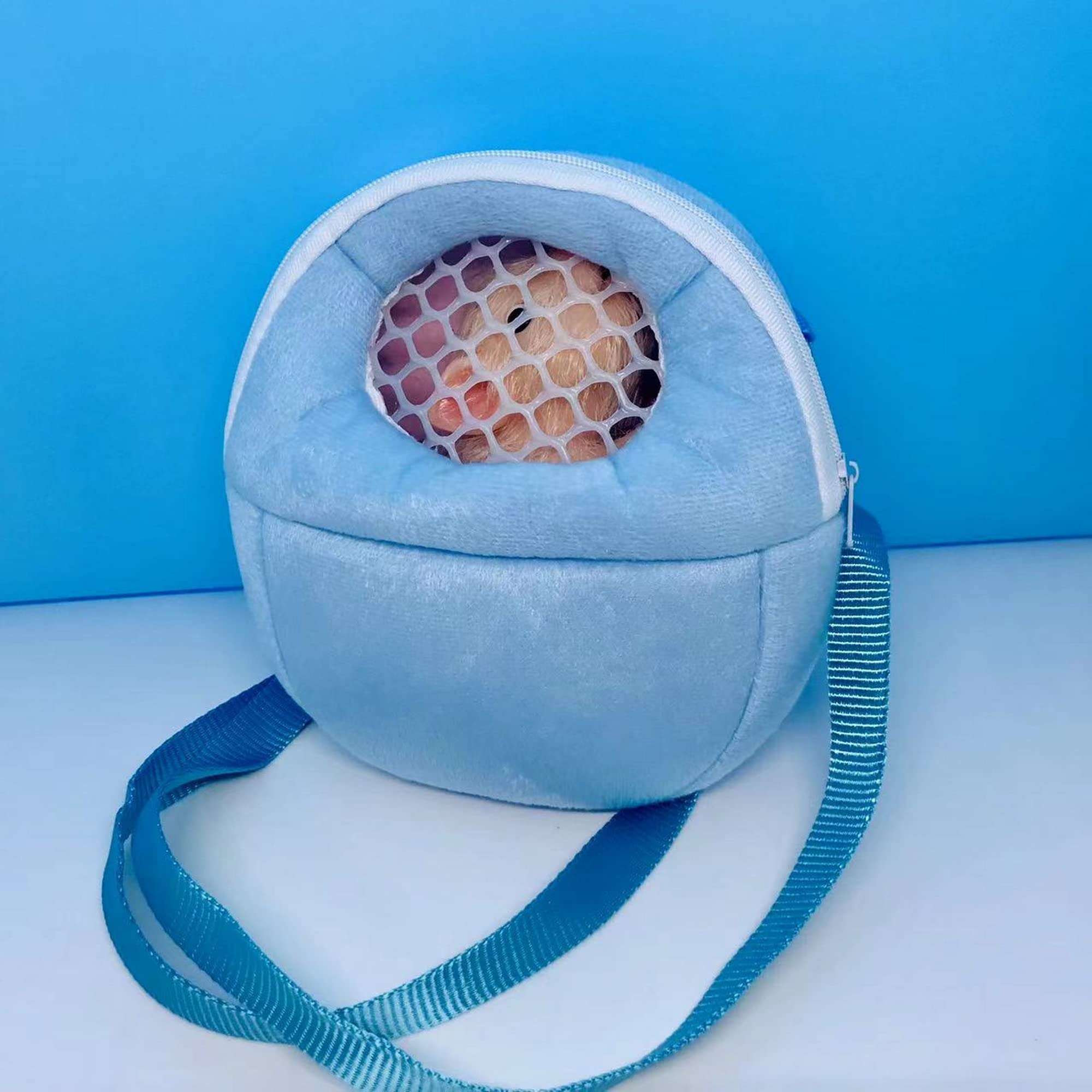 Silicone Piglet Accessories Hamster Accessories -No Piglet Included (Piglet Blue Carrier Bag)