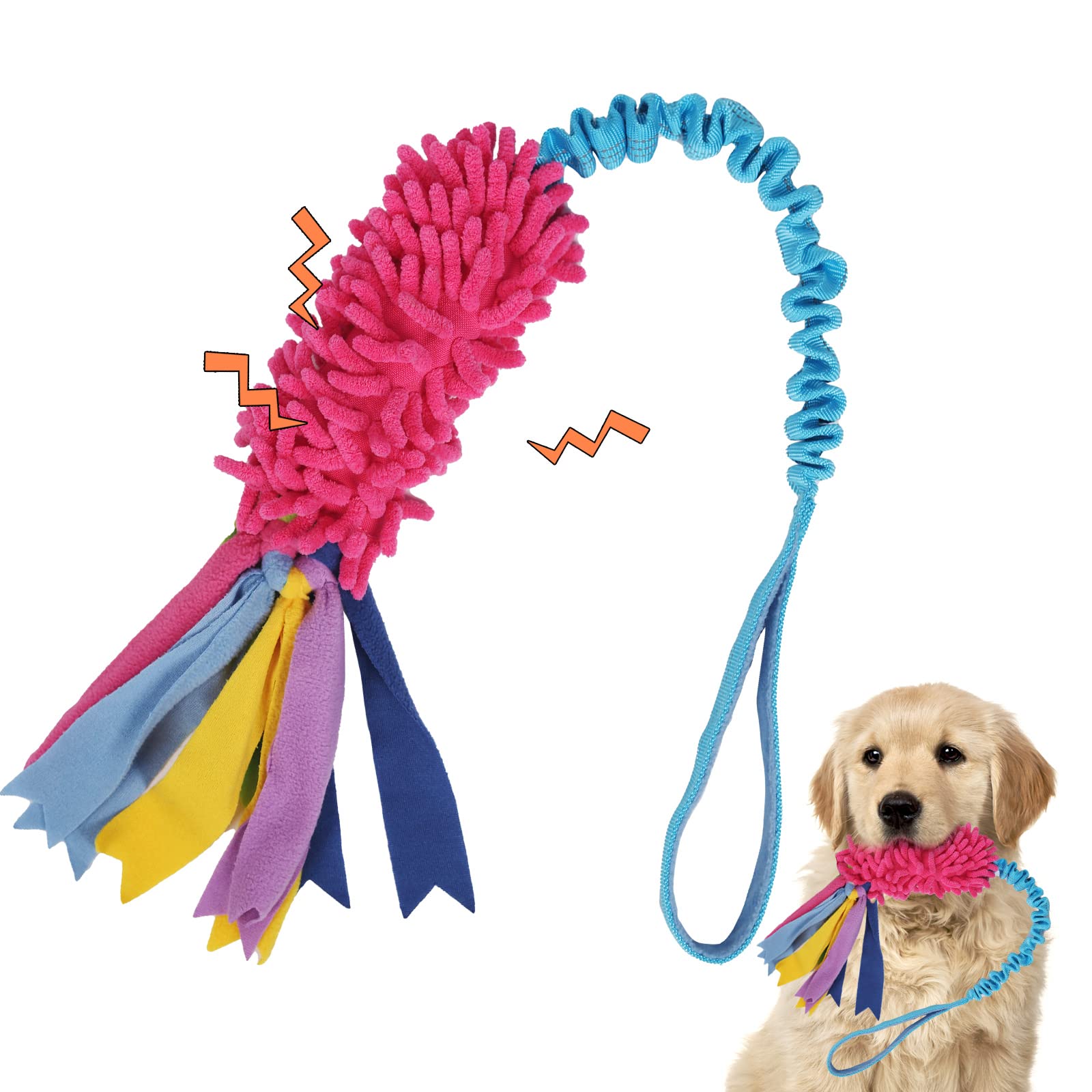 Wodoca Dog Tug Toy,Dog Toys For Aggressive Chewers Dog Rope Toy With Strong Squeak - Easy To Grap Large Dog Chew Toy Ideal For T