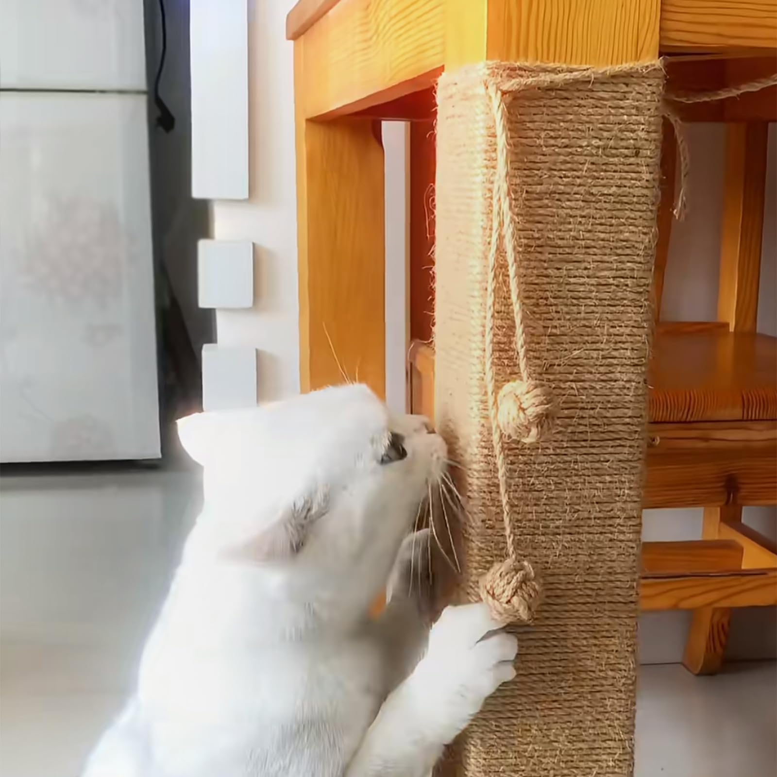 Htjzwg Durable Sisal Rope For Cat Scratcher | Cat Scratching Post Replacement | Cat Tree Rope Replacement | Replacement To Refre