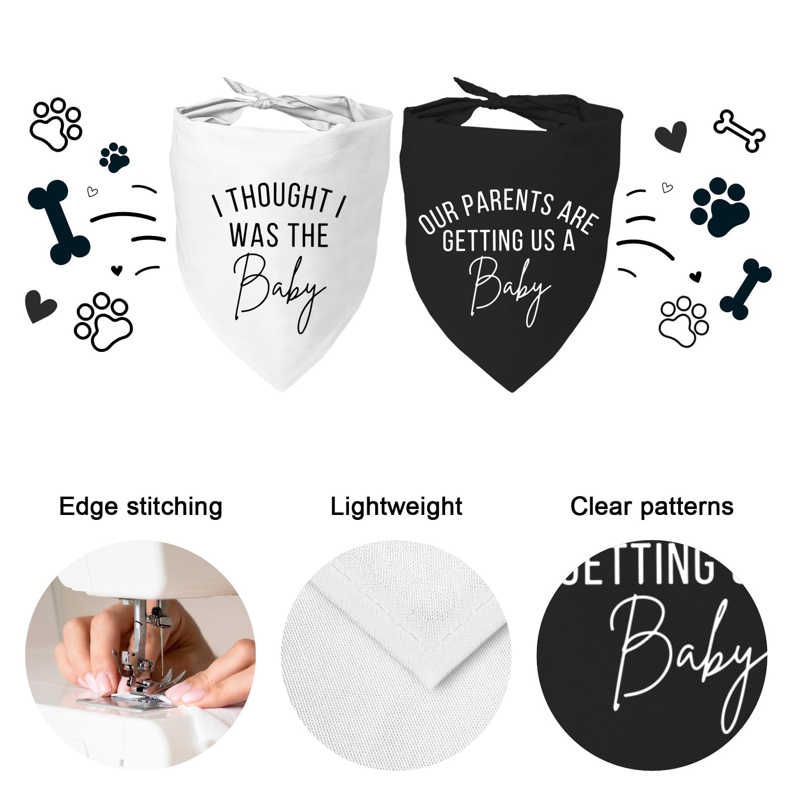 2 Packs Our Humans Are Getting Us A Baby Dog Bandanas Pet Scarf Pregnancy Announcement Pregnancy Pet Bandana For Dogs Pet Access