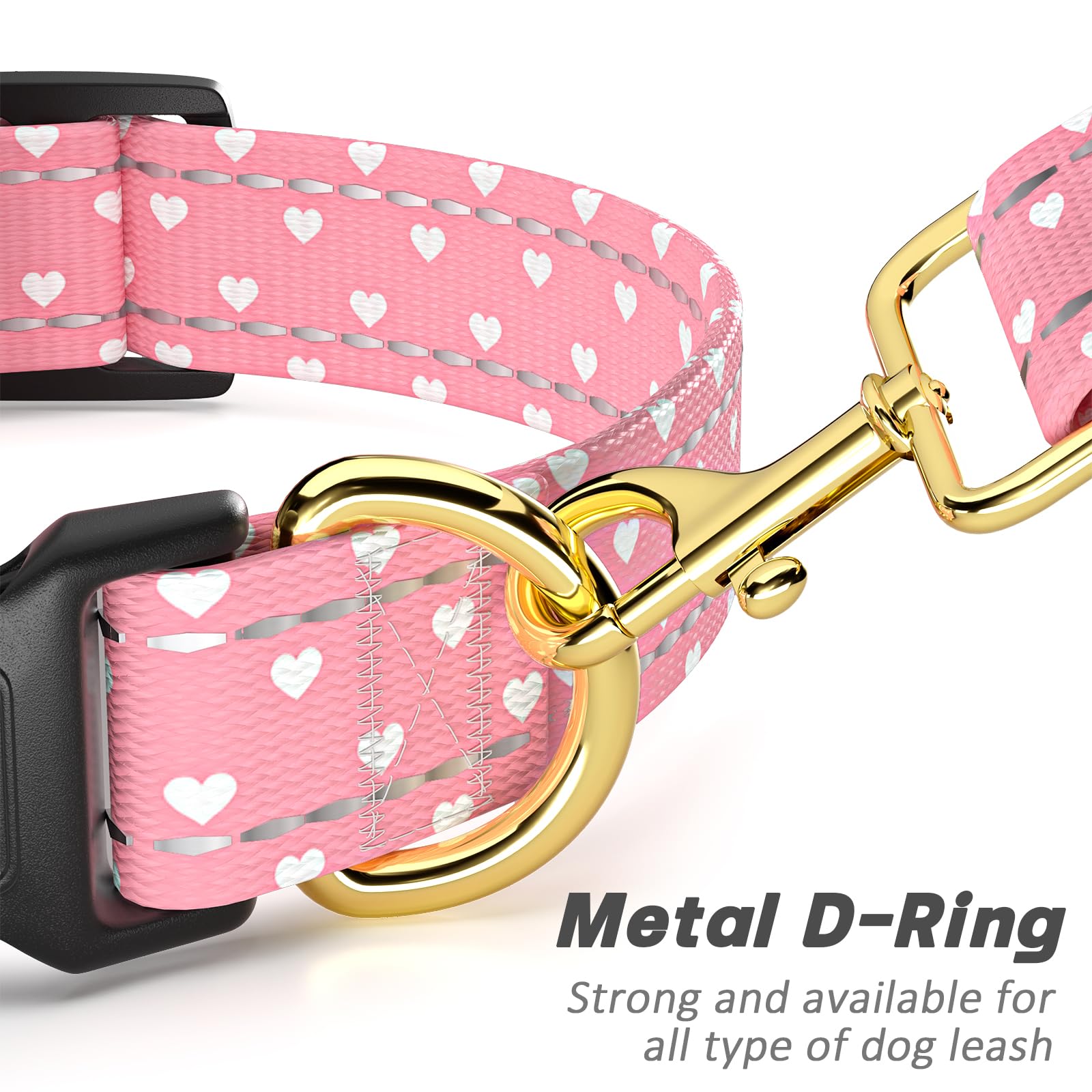 Tmoodel Reflective Dog Collar For Extra Small Dogs, Cute Adjustable Heavy-Duty Nylon Puppy Collars For Boy And Girl Female, Soft