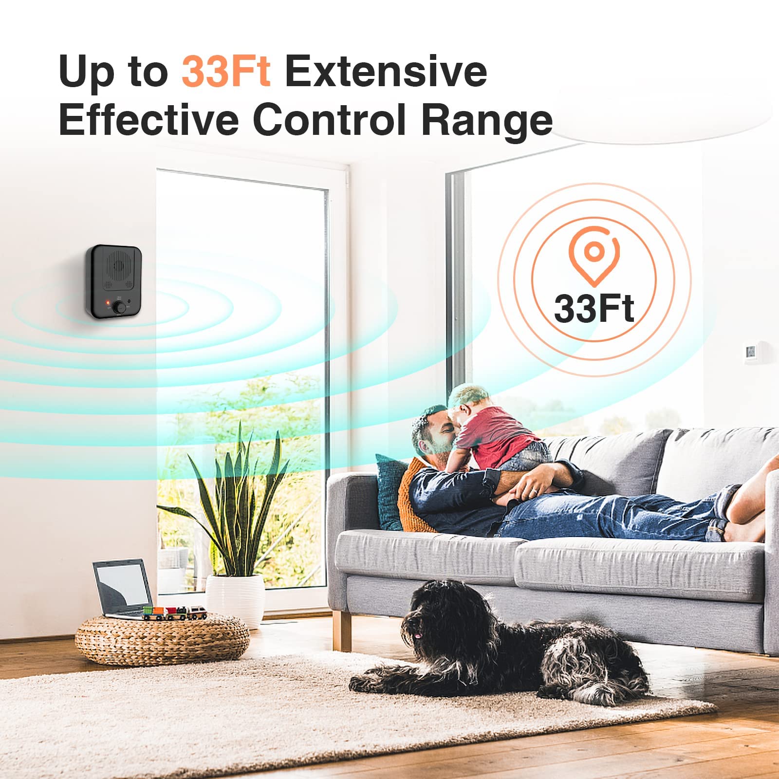 Anti Barking Device For Dogs Indoor,2024 New Dog Bark Deterrent Devices,2 In 1 Auto & Remote 600Ft Anti Bark Device Recording,Al