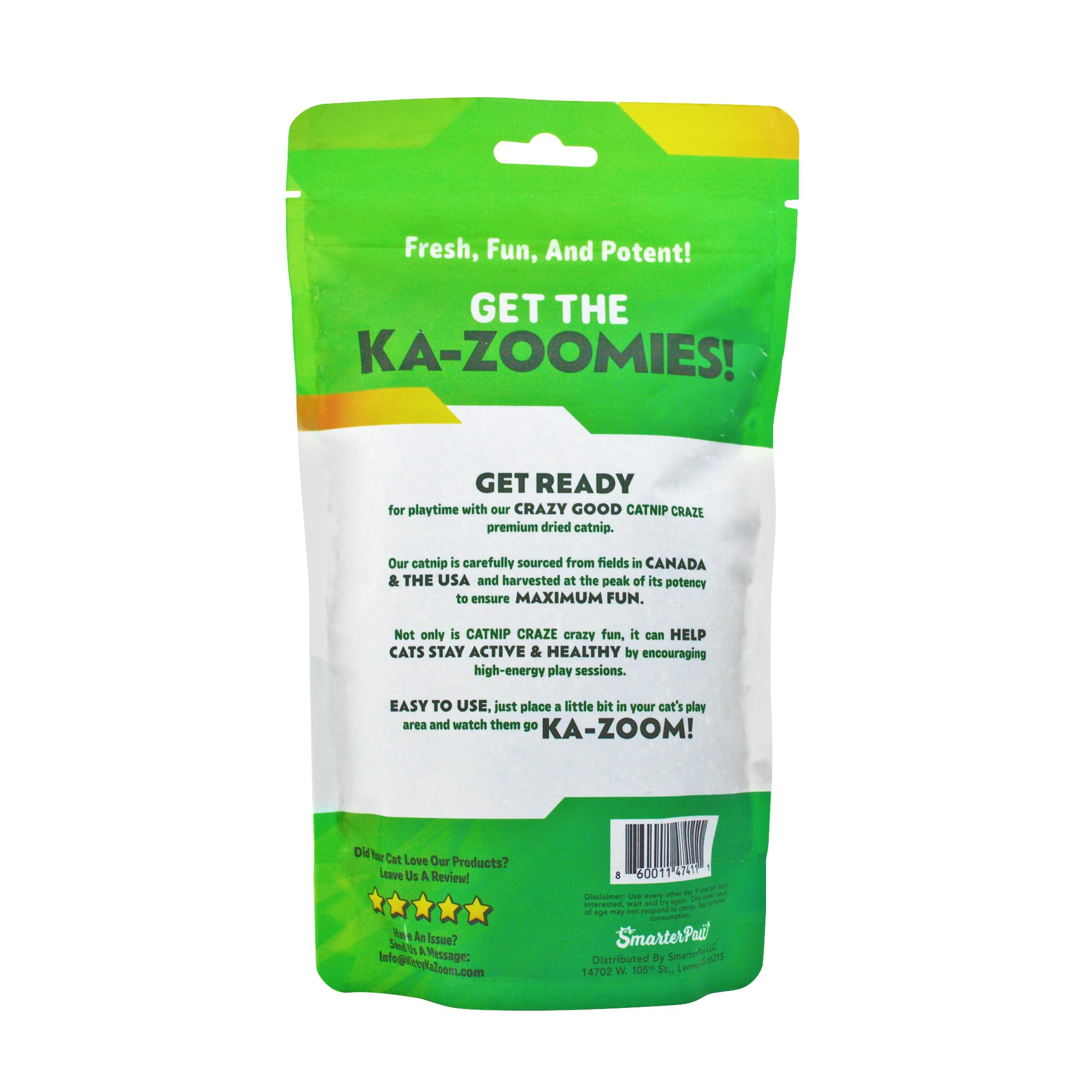 Kitty Ka-Zoom Catnip Craze - Catnip Grown In Canada And The Usa