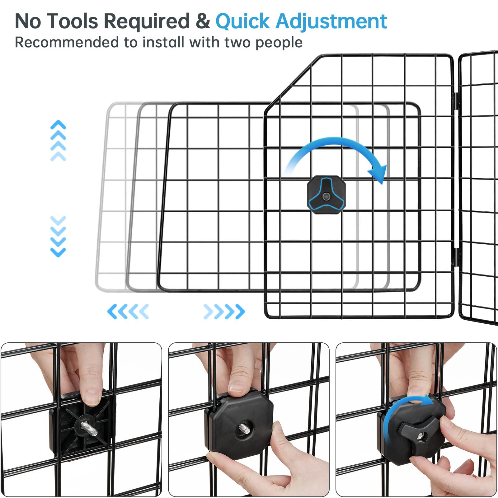 Vetoos Car Suv Dog Barrier, Vehicles Pet Divider For Trunk Cargo Area - Foldable For Easy Storage, Extendable For Universal Fit, Straps & Bungee Cords For Double Stability