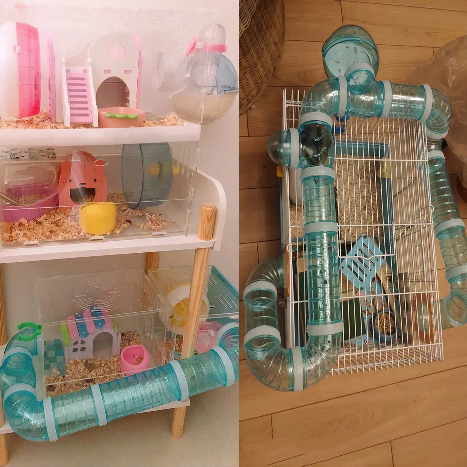 Dwarf Hamster Tube Toy Diy Assorted Toy Pipe Cage Tunnel Excercise For Mouse Hamster Or Other Small Animals