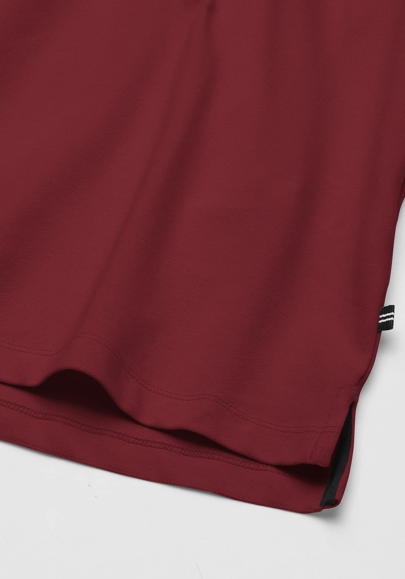 Nautica Mens Short Sleeve Solid Stretch cotton Pique Polo Shirt, Maroon, XX-Large